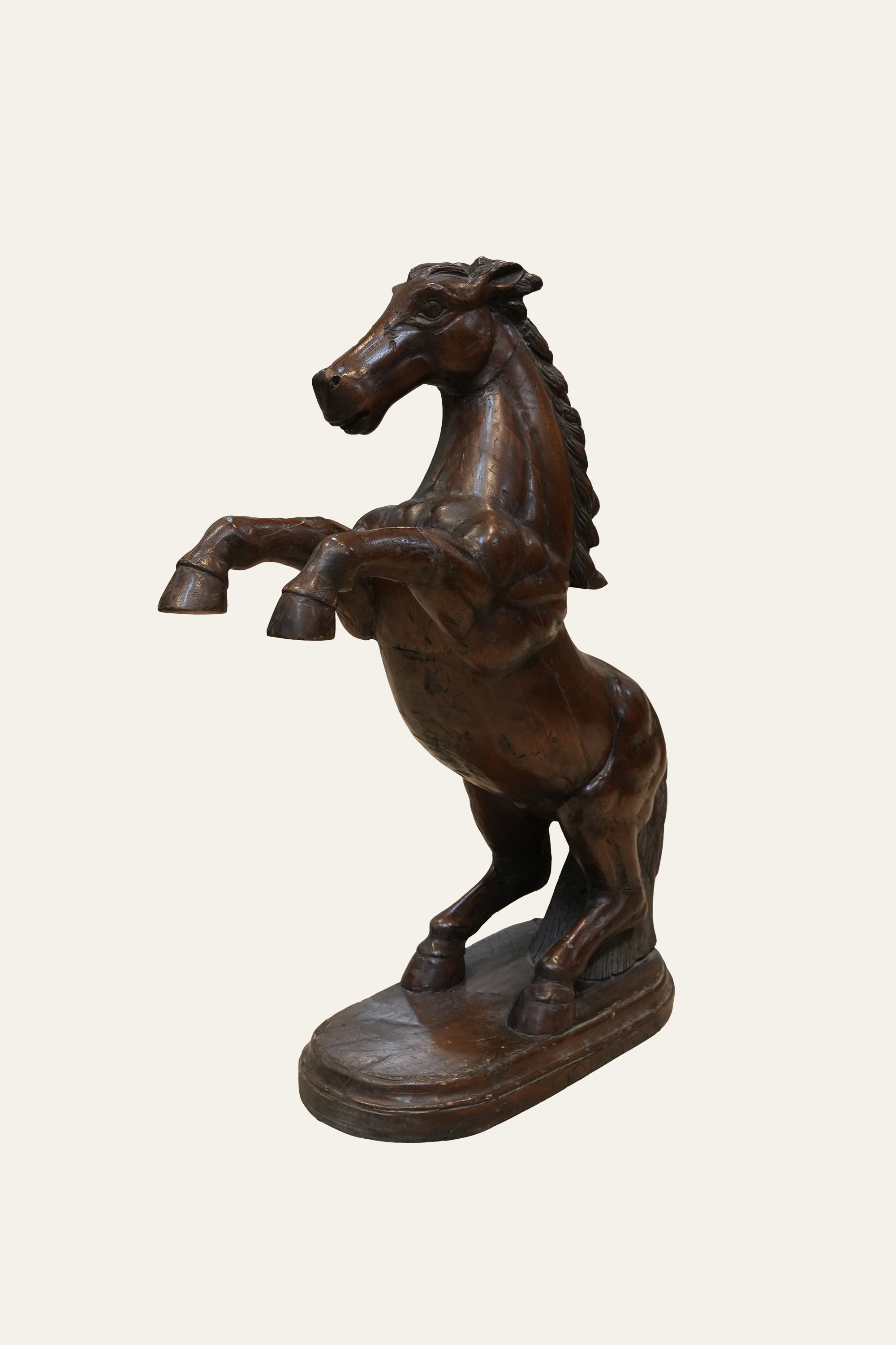 Rearing Horse Statue for Living Room Decor