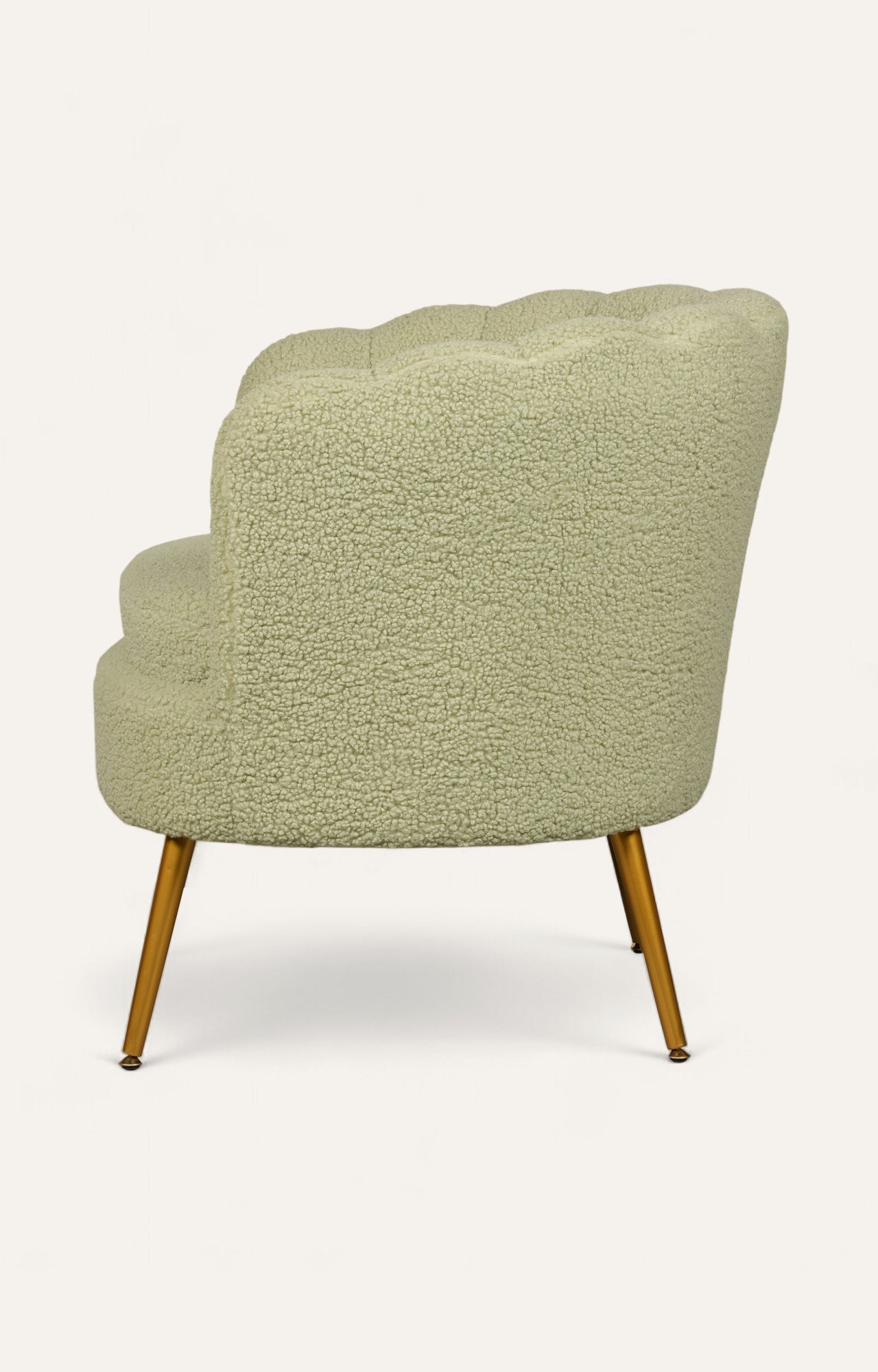 Scalloped Shell Accent Chair in Bouclé