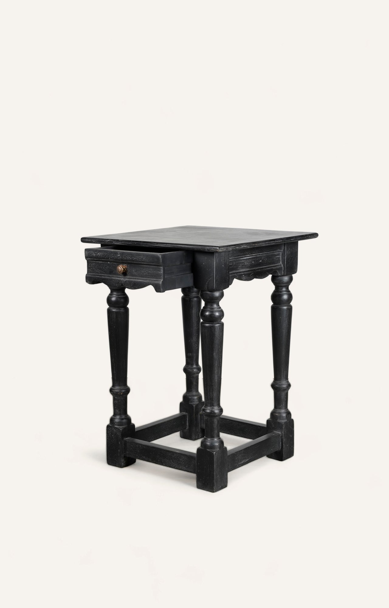 Ebonized accent side table