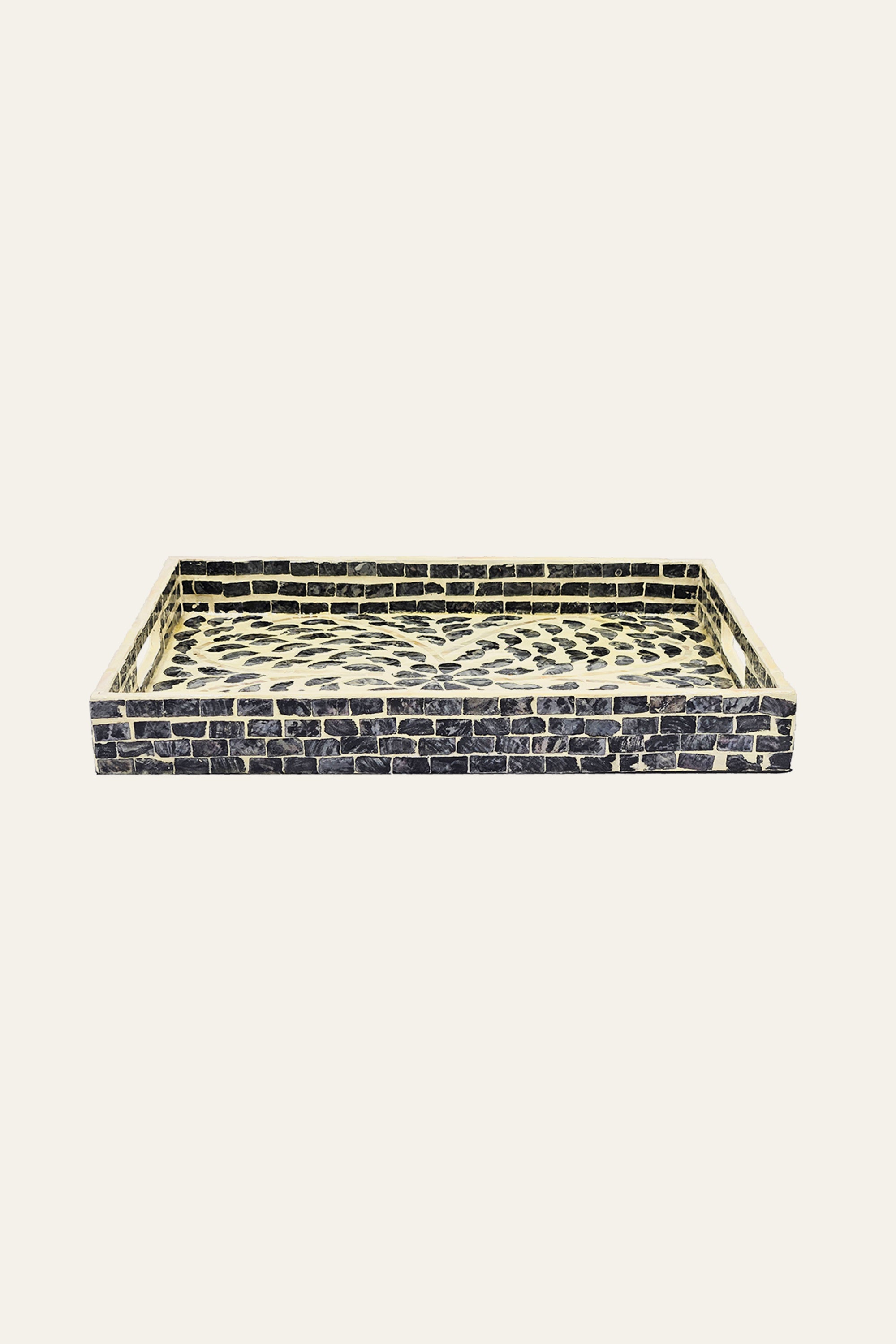 Rectangular Mother of Pearl Inlay Serving Tray