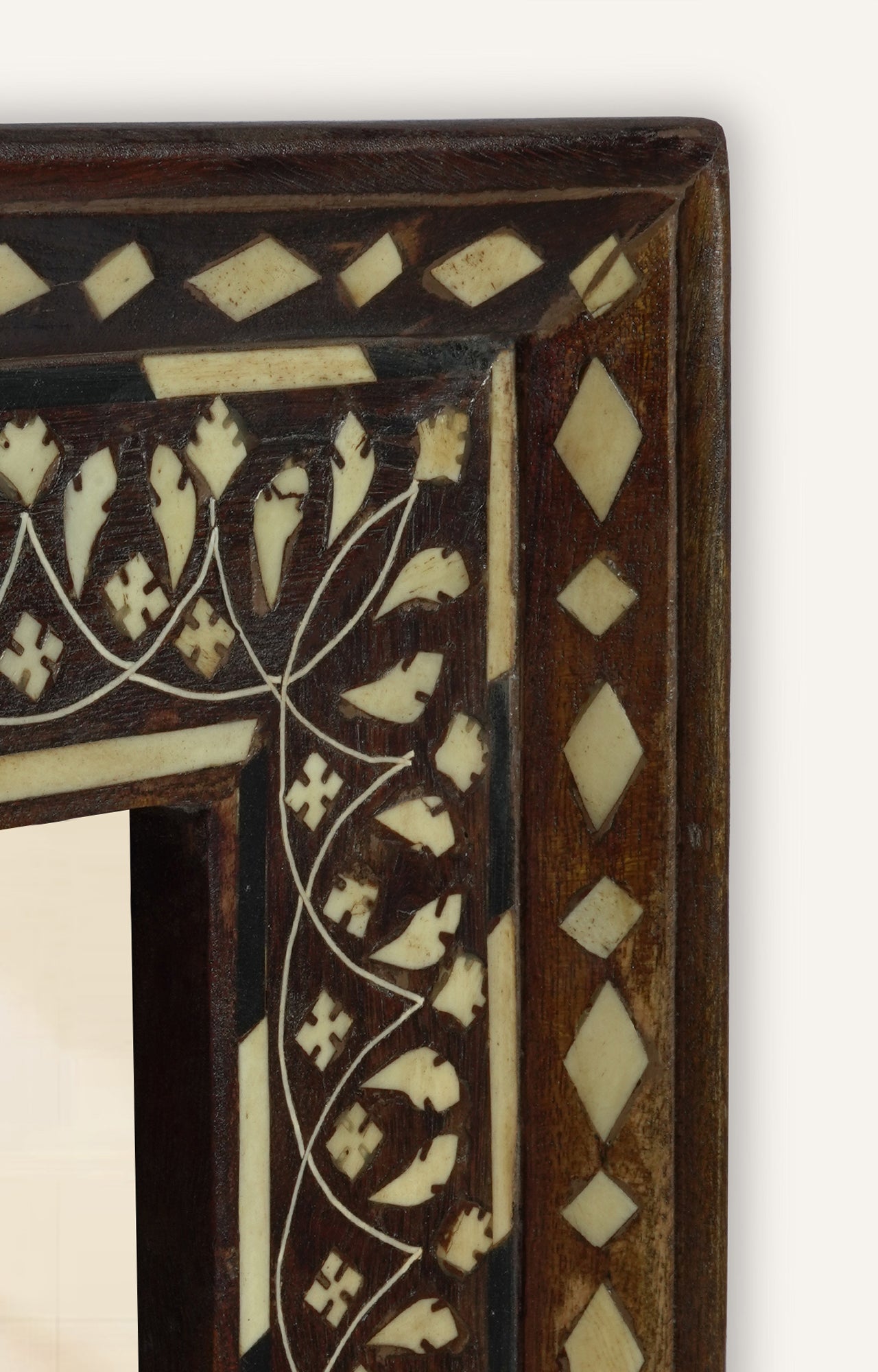 Rectangular Bone Inlay Mirror