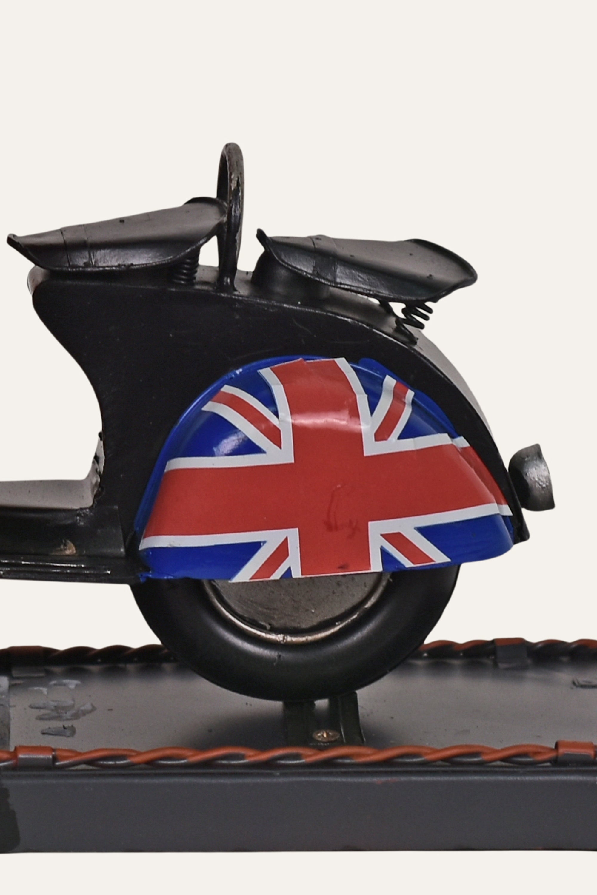 Vintage Union Jack Vespa Metal Bookends