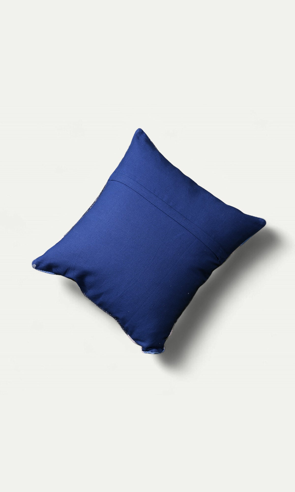 Grey-Blue Cotton Cushion Cover