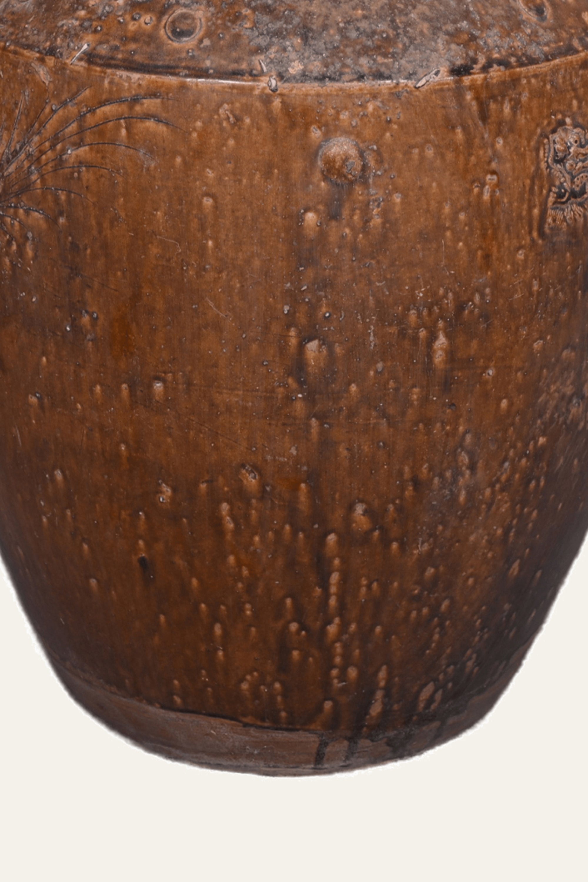 Rustic Dragon Clay Pot