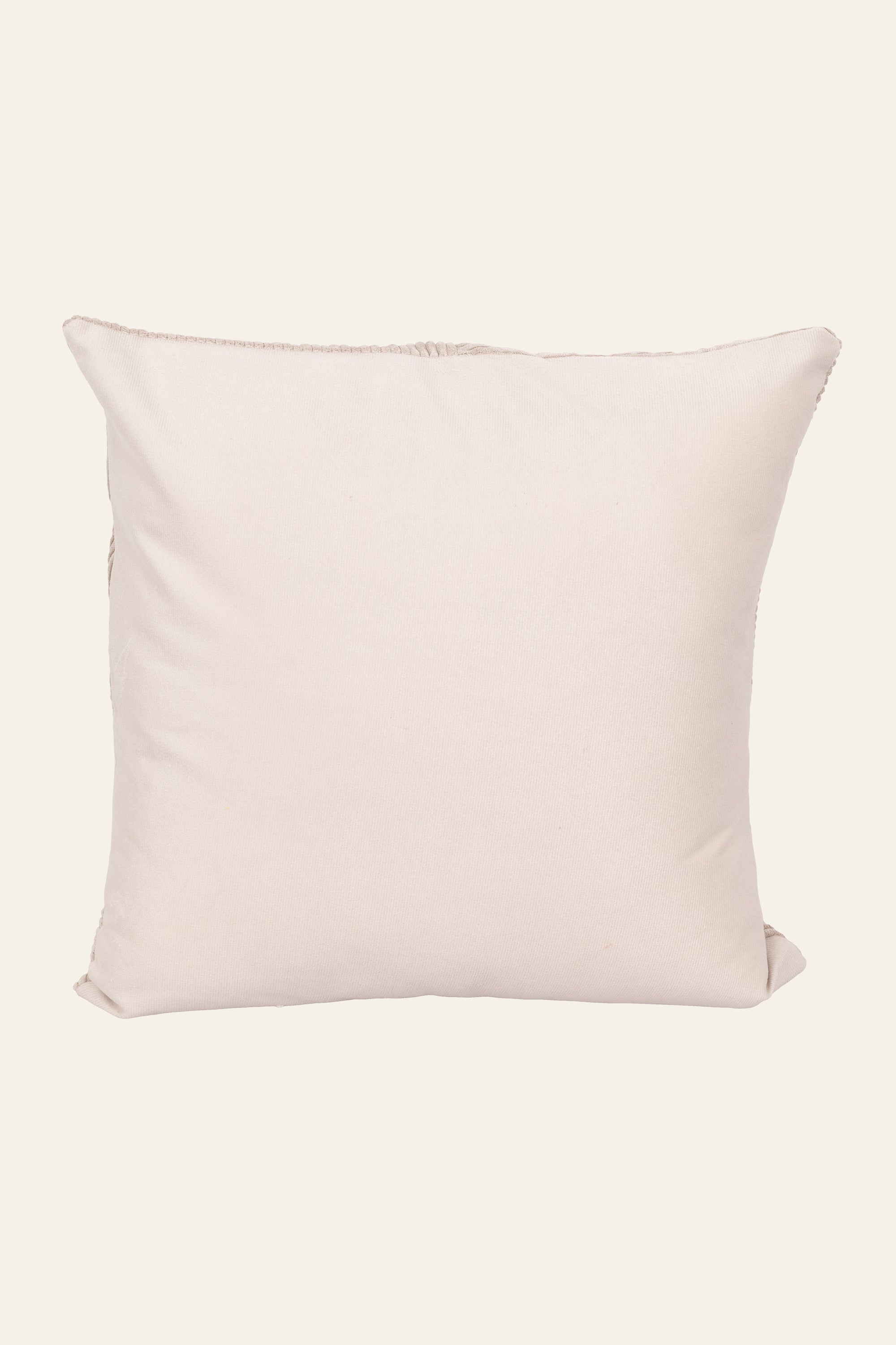 Cream Block Patchwork Cushion
