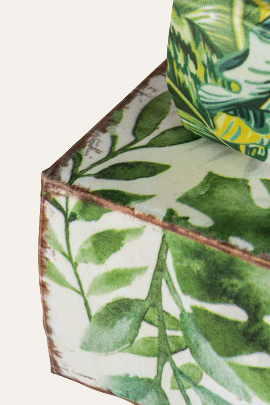 Botanical Green & White Decorative Book- Big