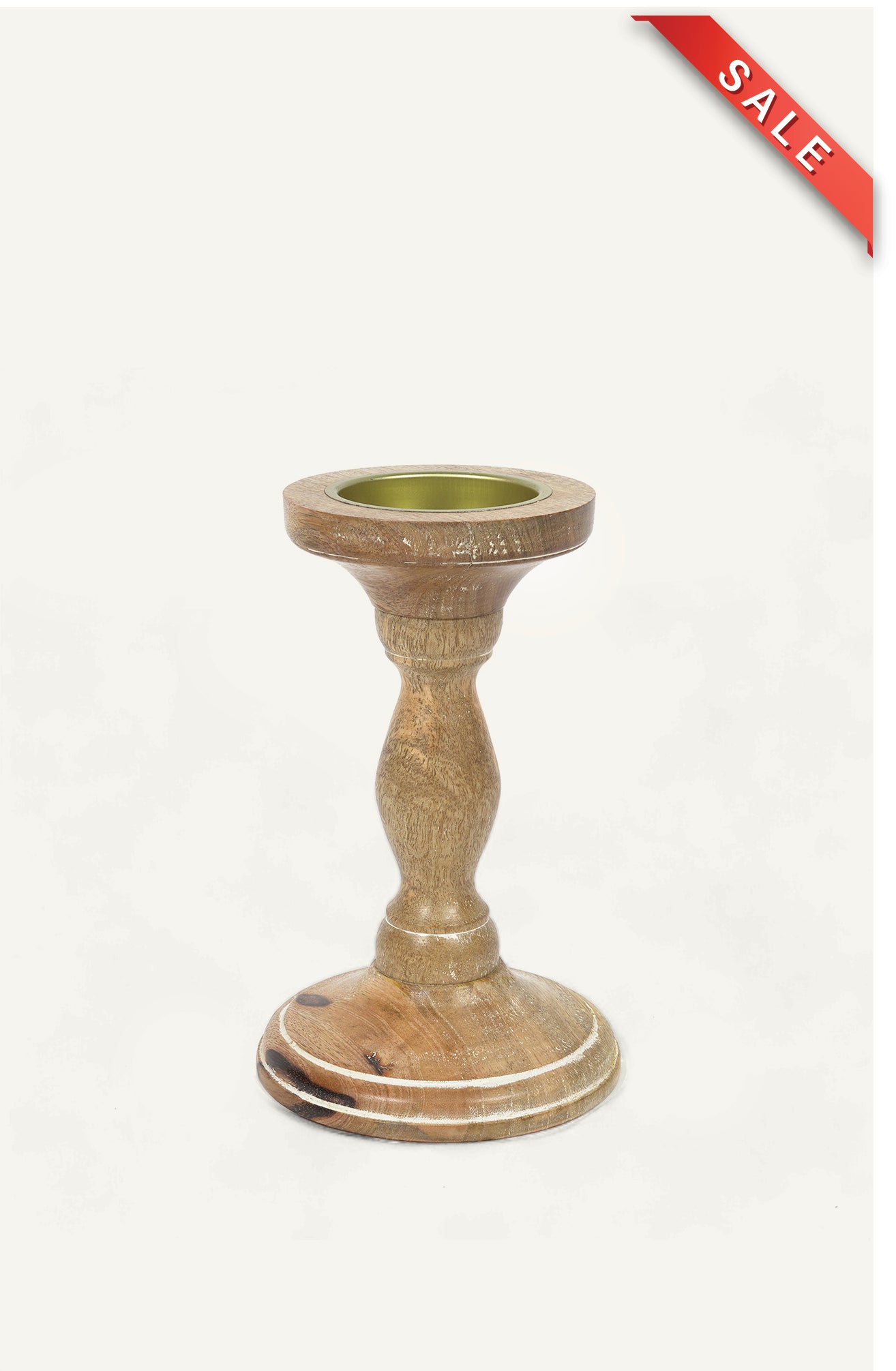 Natural Wood Candle Stand - Small