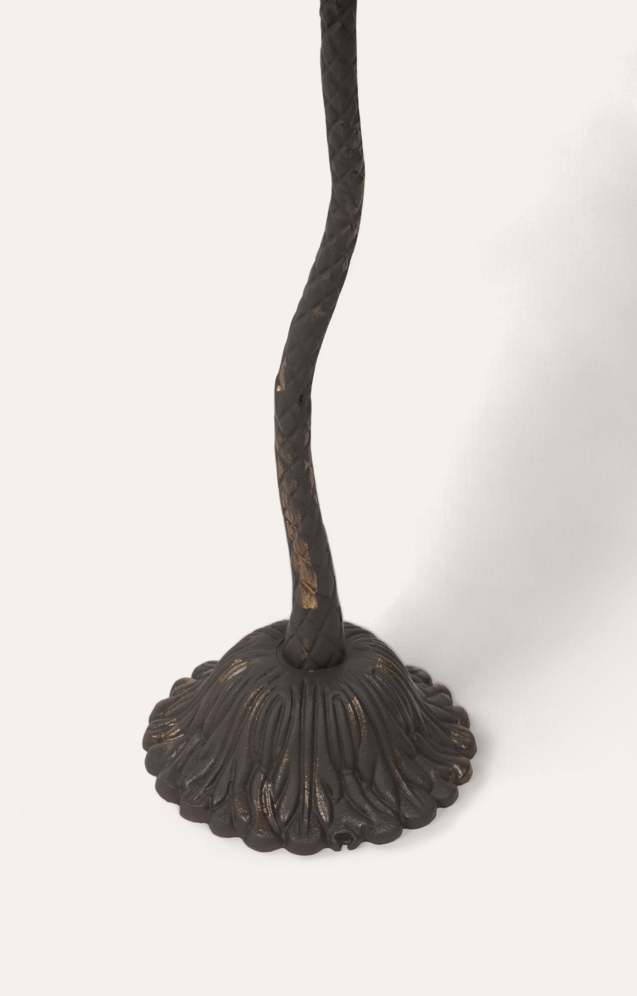 Antique Bronze Palm Tree Candle Holder-Black