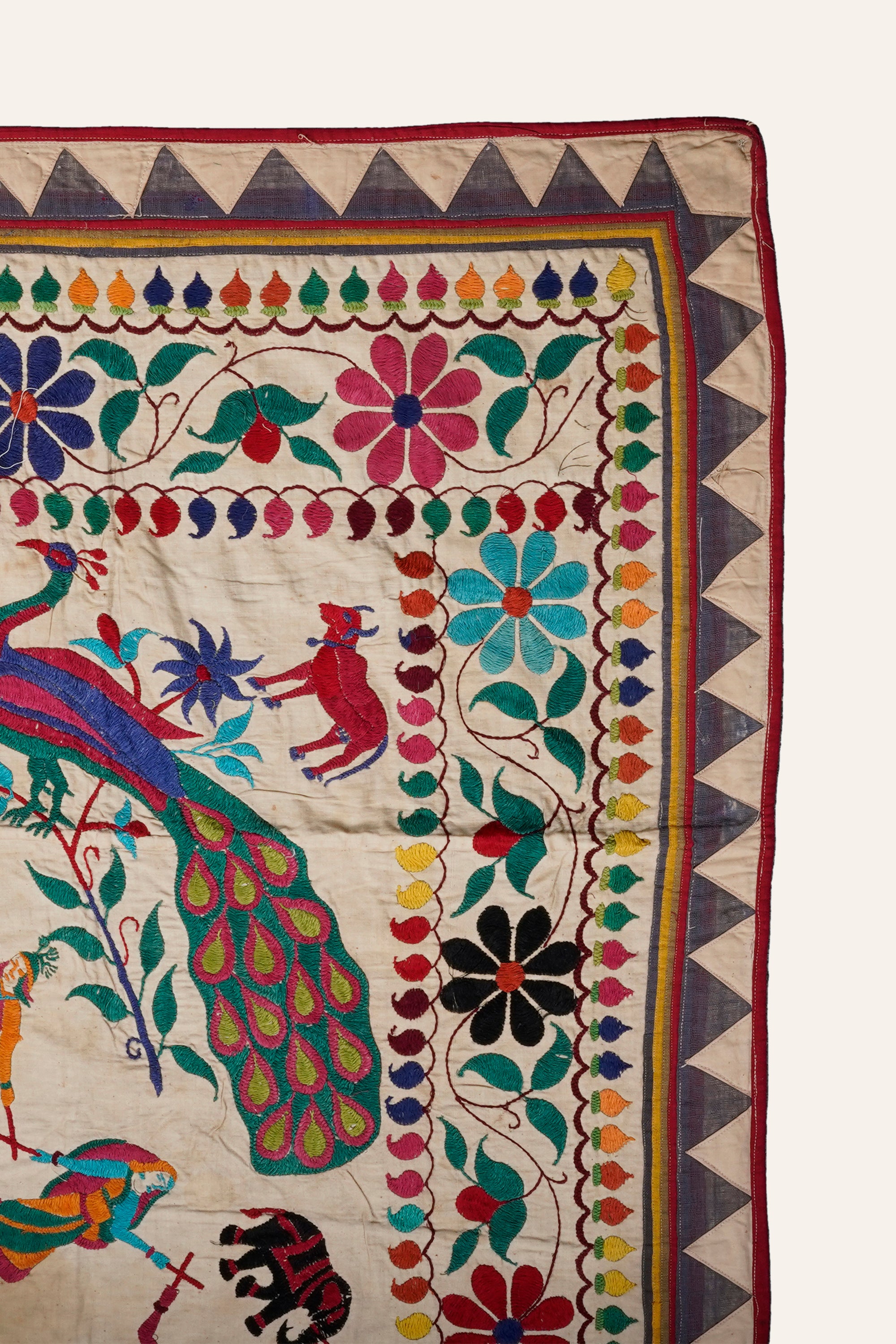 Collectible Vintage Kutch Textile | Mirror Work Décor
