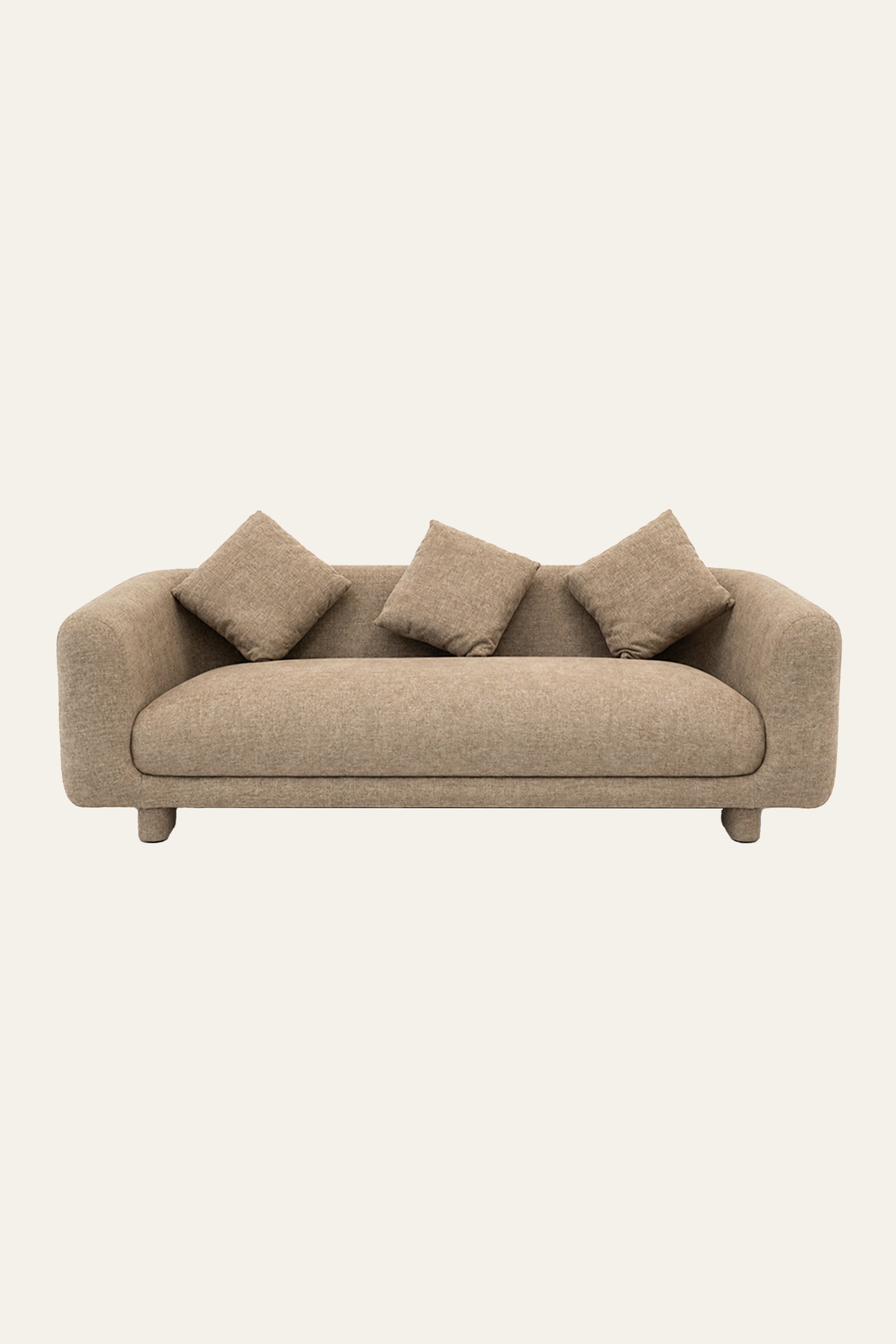 Taupe Track Arm Sofa for Family Living Rooms