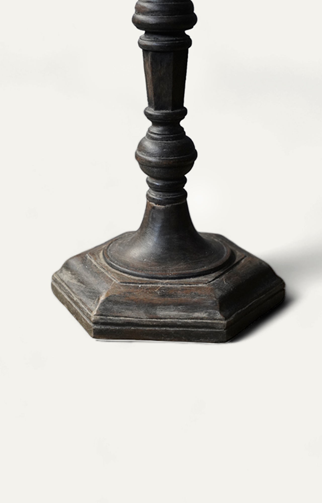 Black vintage wood Candle Stand