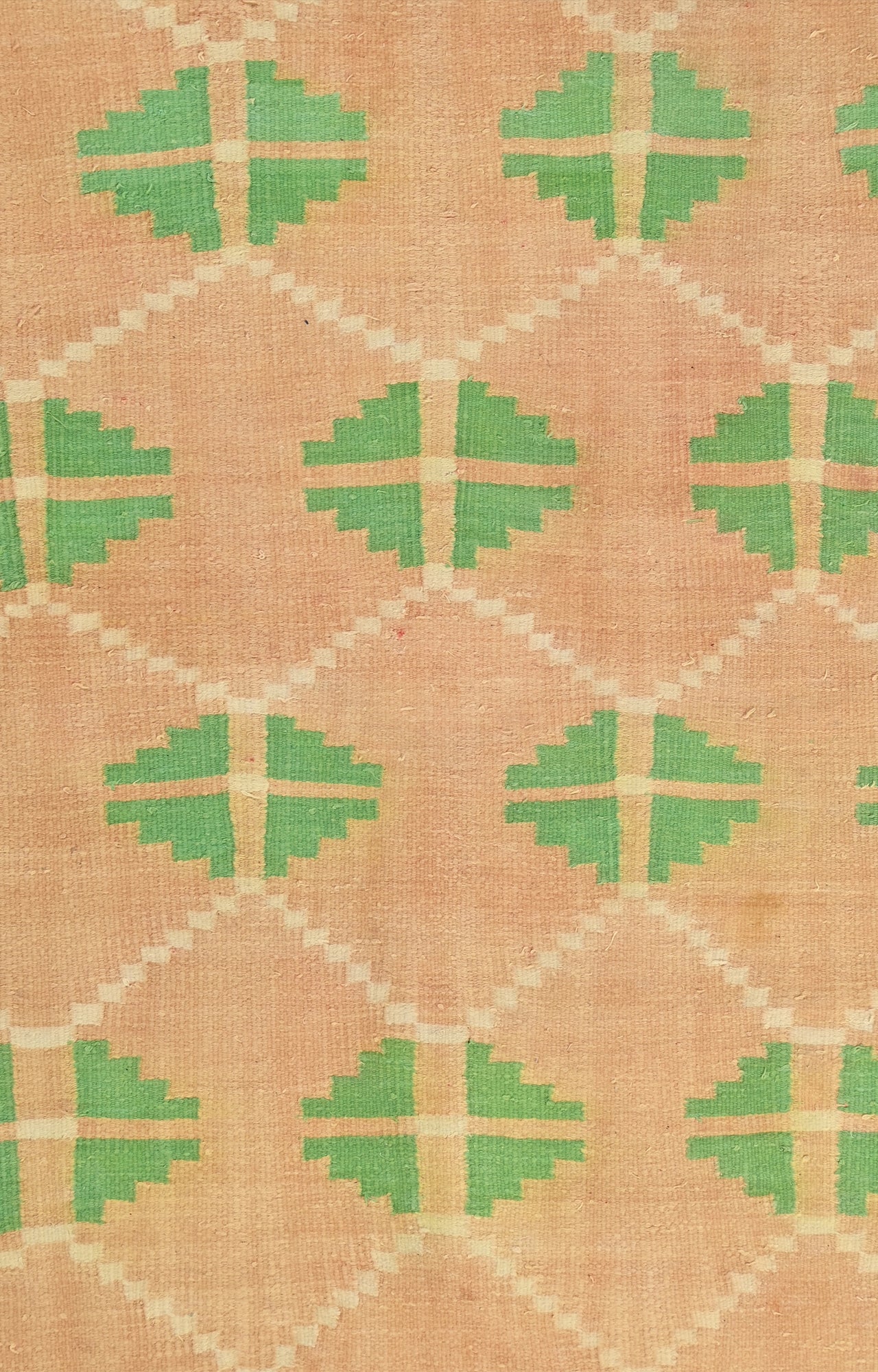 Woven Tradition: Durrie with Tile Motif Design