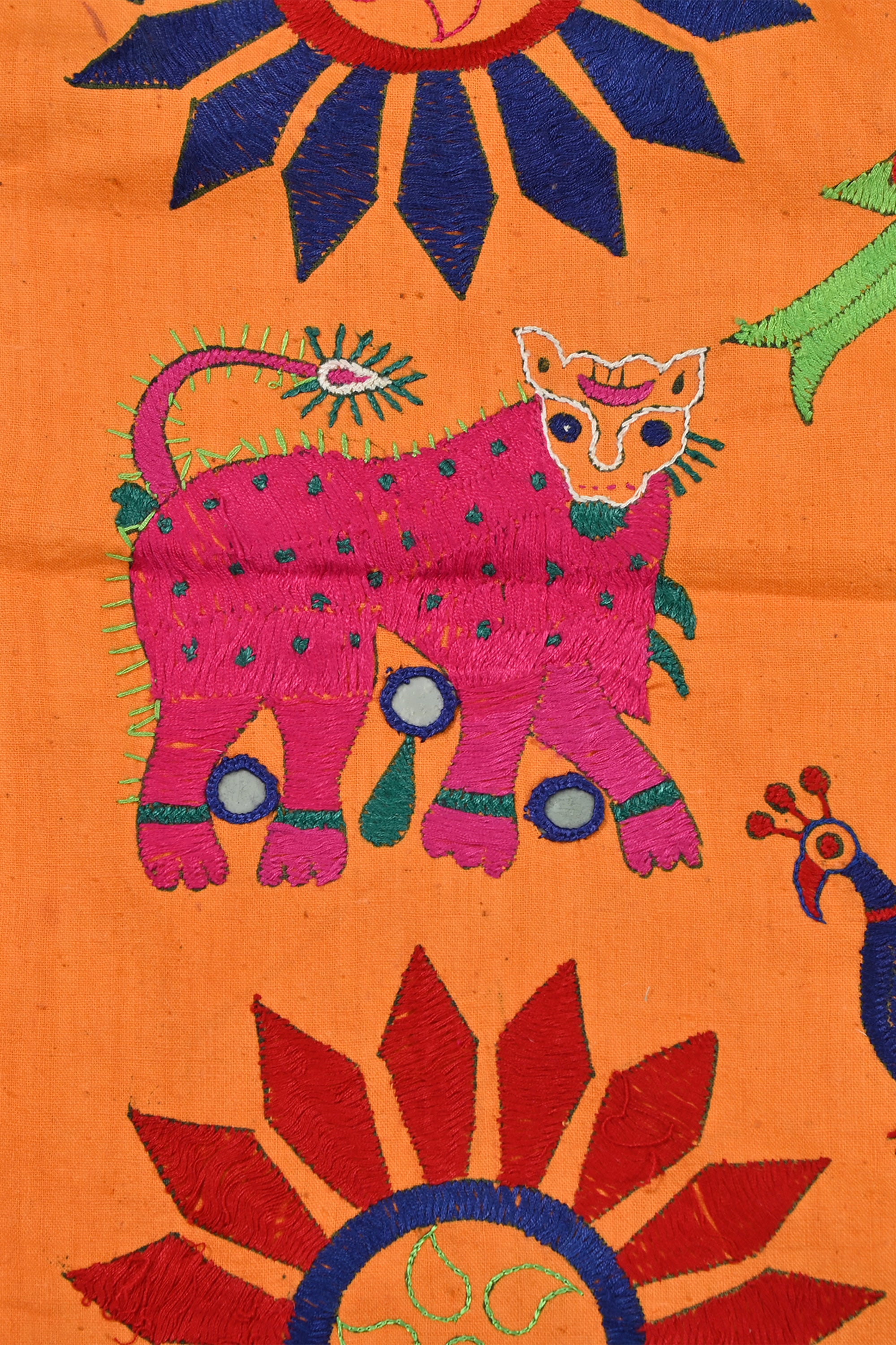 Hand Embroidered Elephant Wall Hanging | Kutch Textile