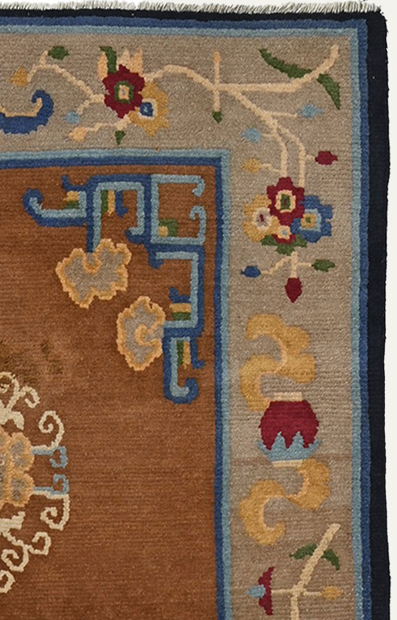 4 x 6 Ft Vintage Cinnamon Tibetan Carpet