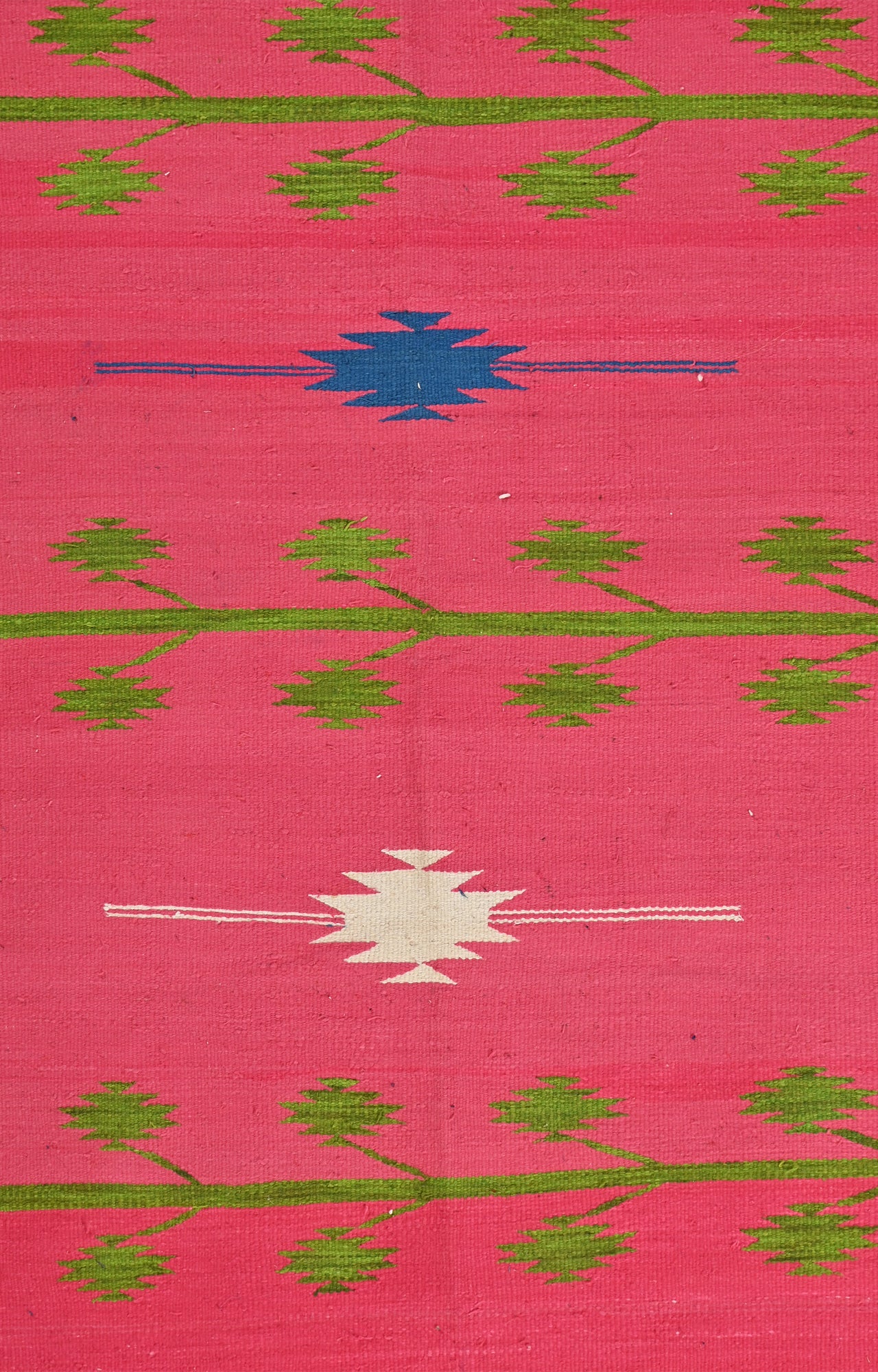 Vibrant Heritage: Handwoven Punjabi Cotton Durrie