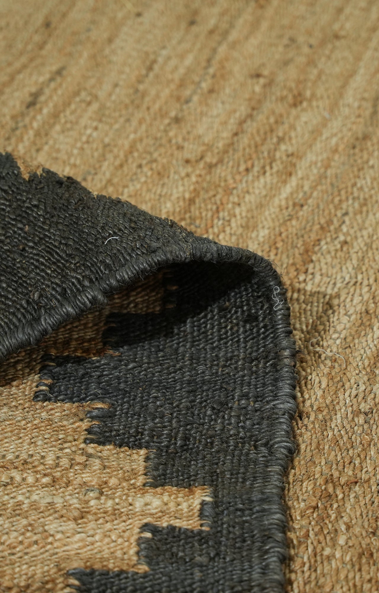 Geometric Border Natural Jute Area Rug