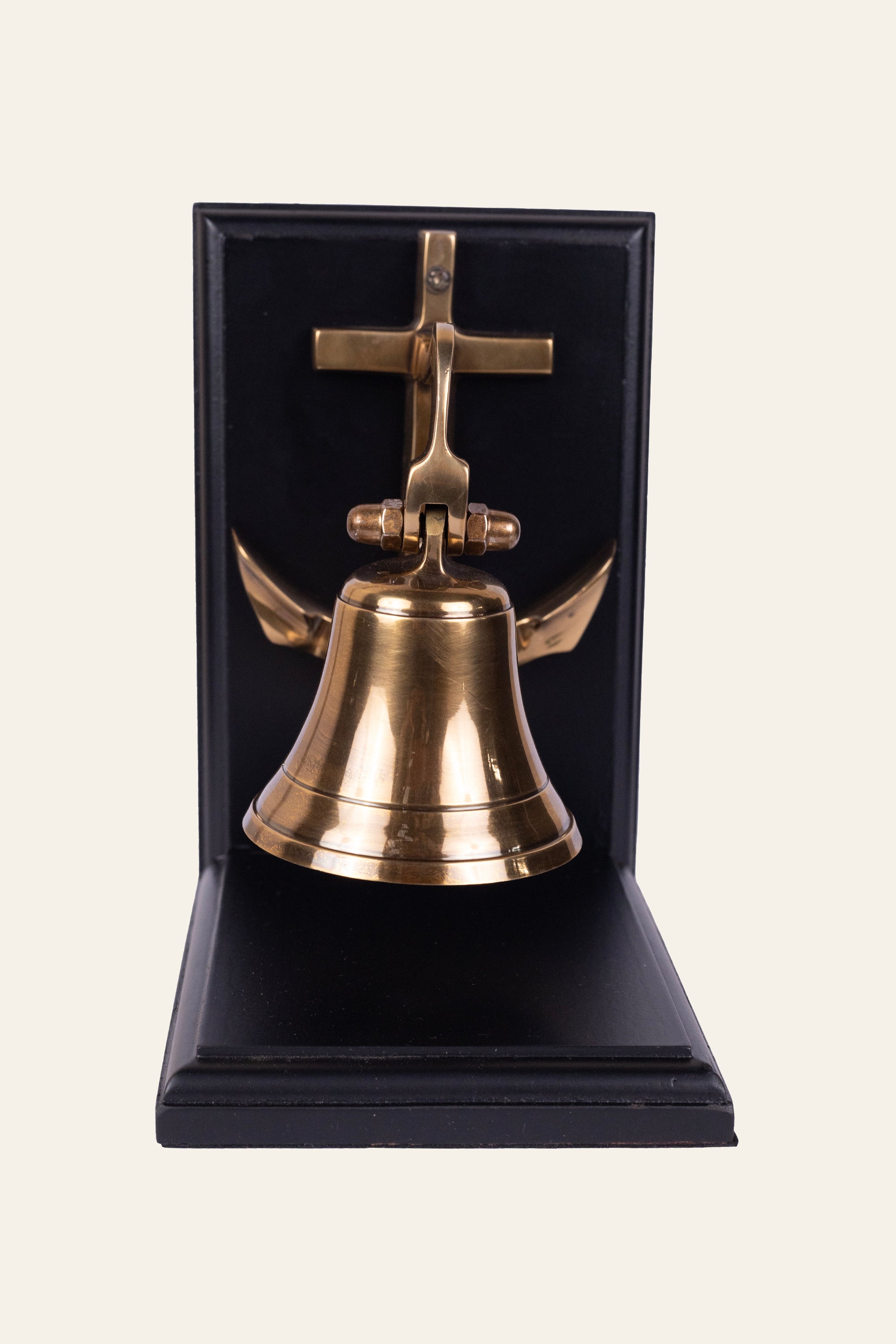 Brass Anchor Bell Bookends Set of 2