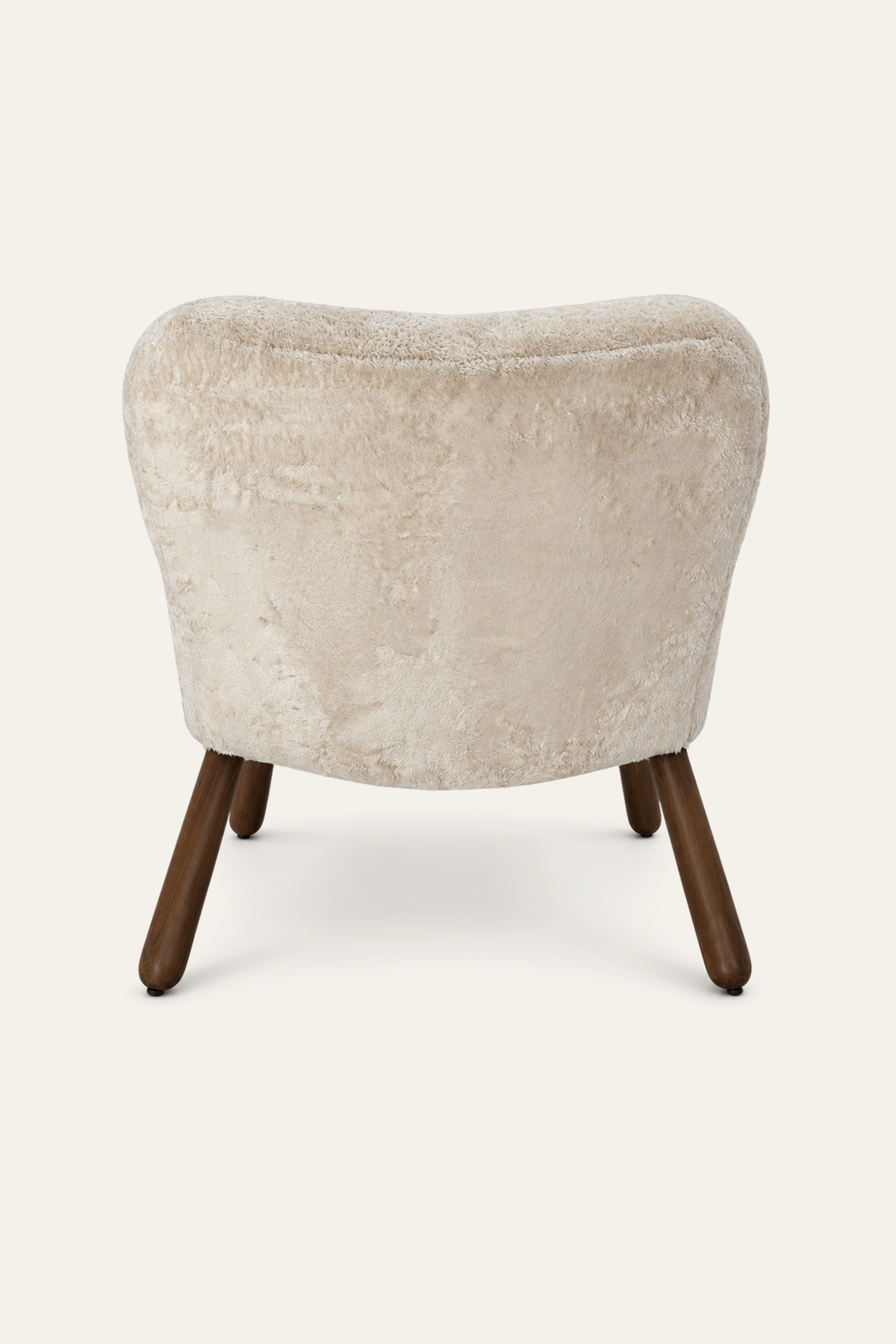 Modern Tufted Upholstered Armchair Lounge Chair with Curved Wood Arms