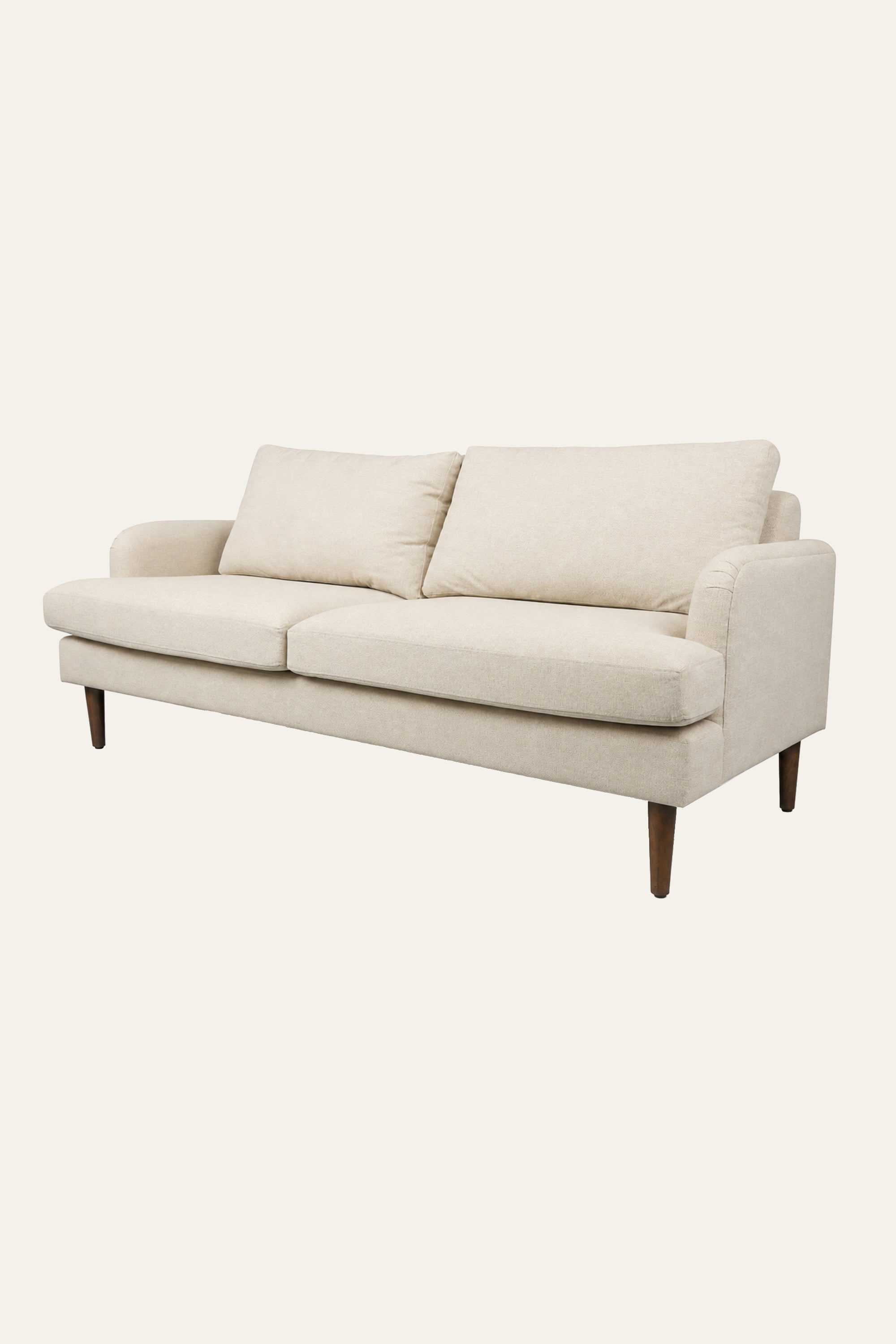 Light Grey 2-Seater  Upholstered Sofa with Angled Legs