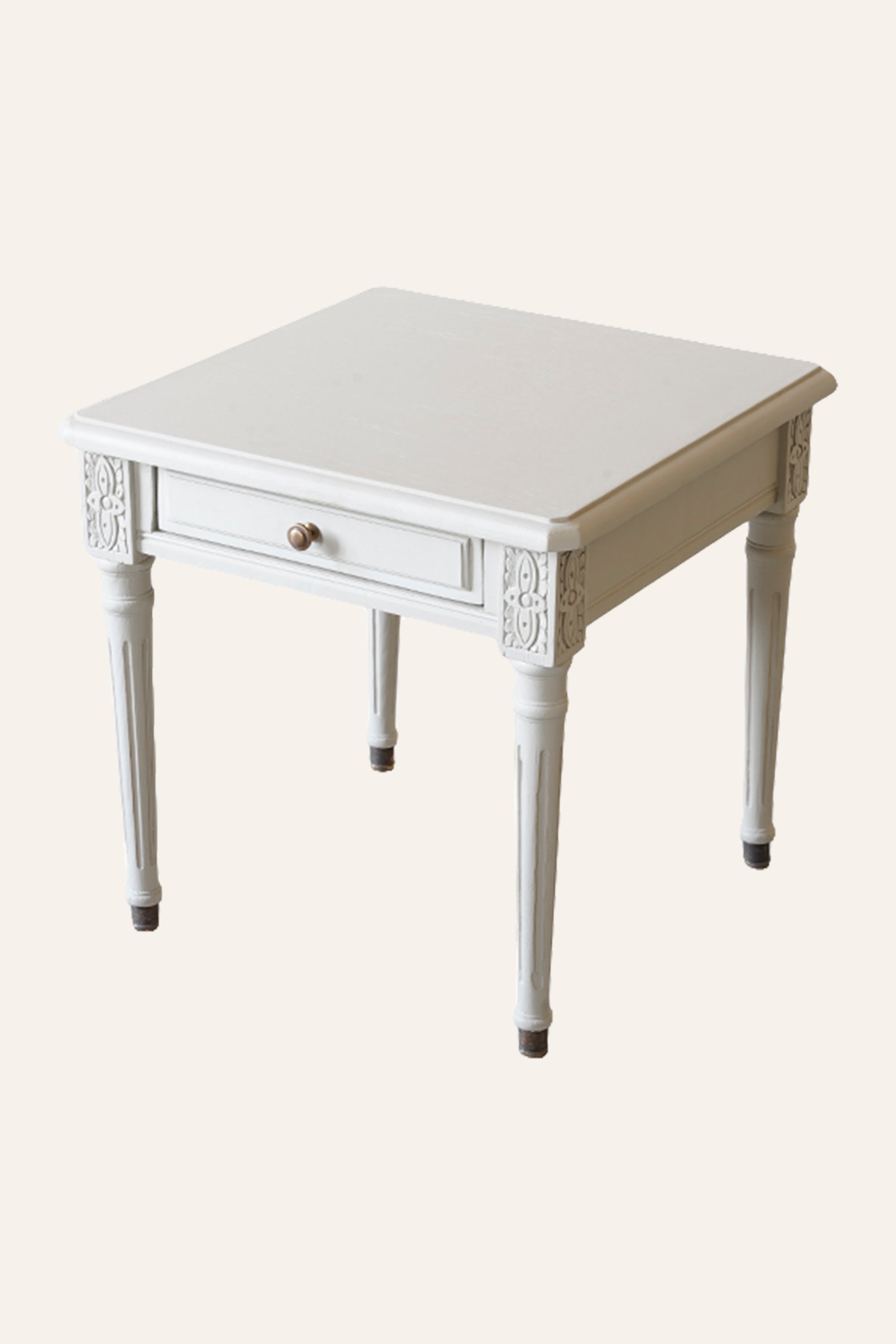 Gustavian Bedside Table with Storage Drawer