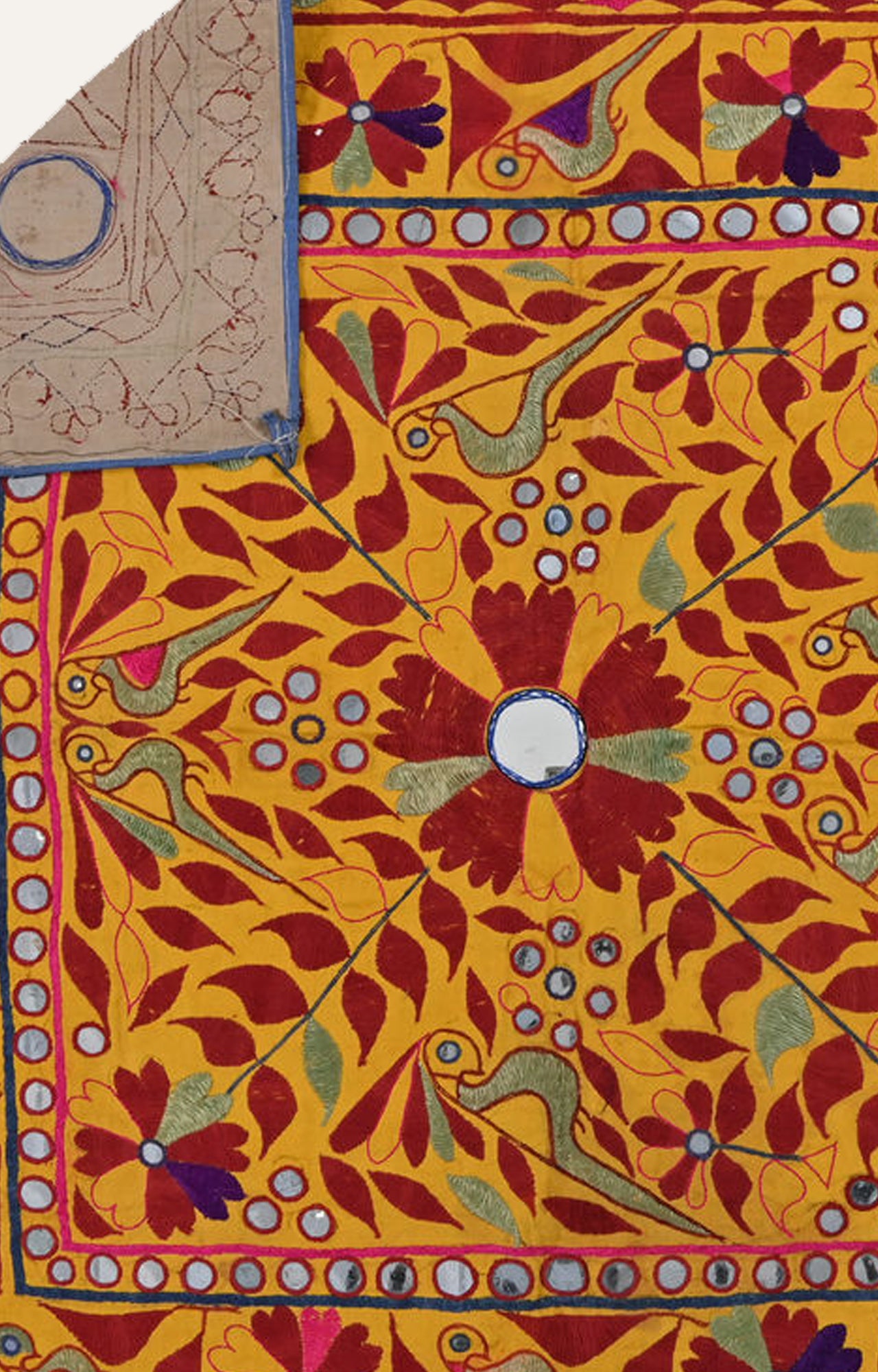 Traditional Indian Textile Embroidery Tapestry