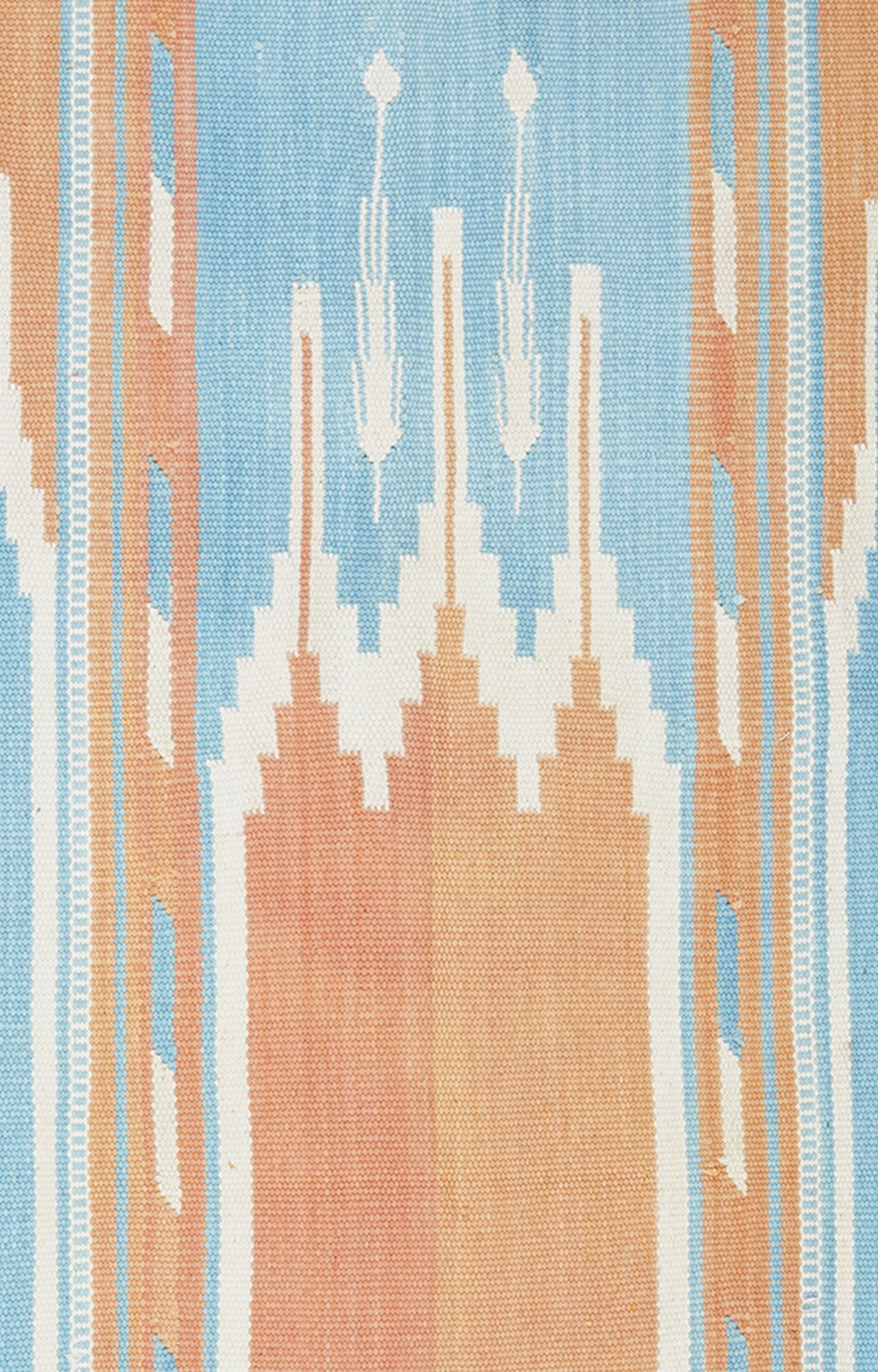 Sky Blue & Sand Architectural Motif Textile Panel