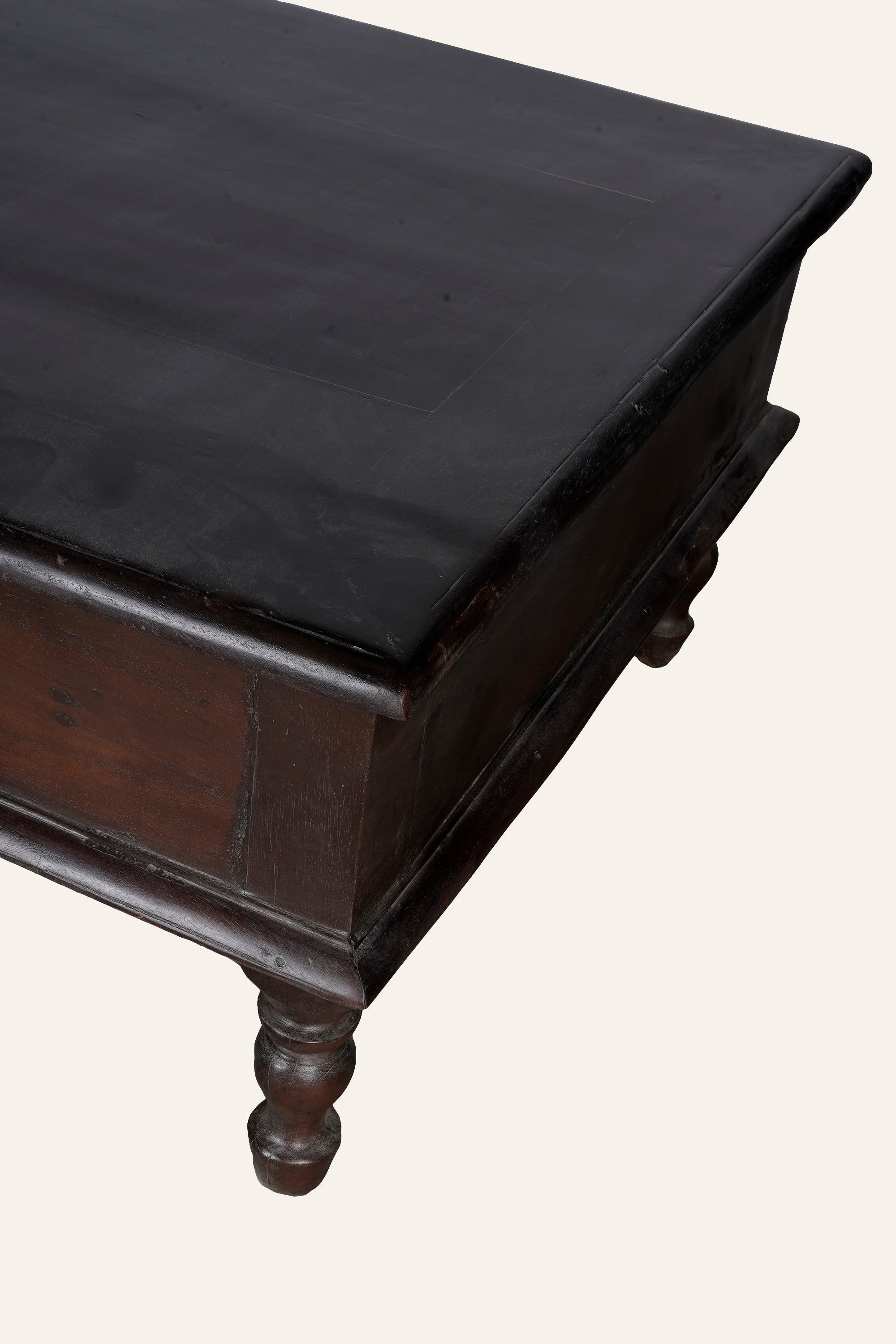 Vintage Dual Toned Rectangular Wooden Coffee Table