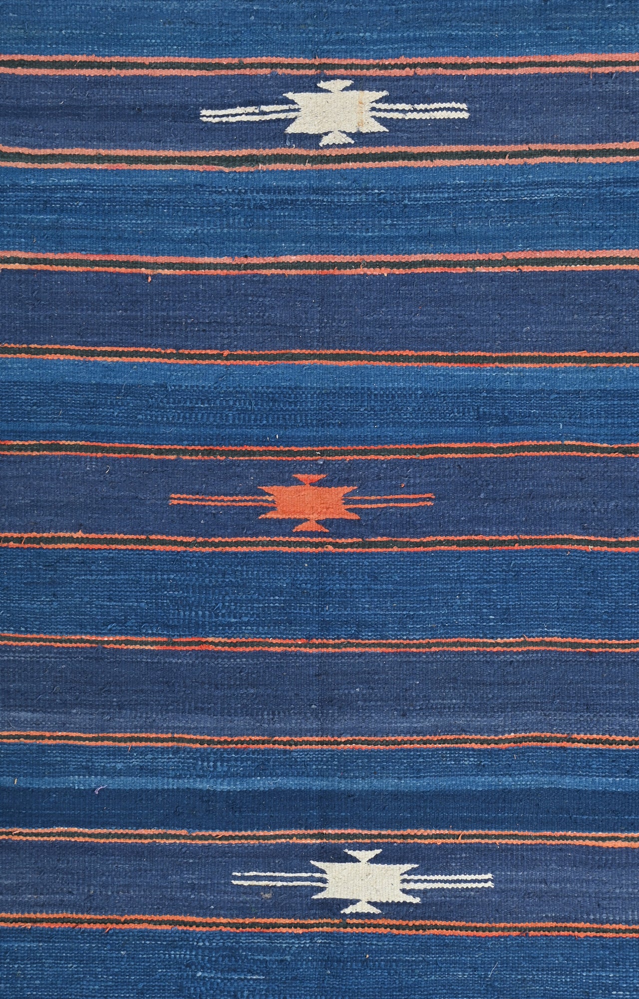 Vintage Blue striped Punjabi Durrie