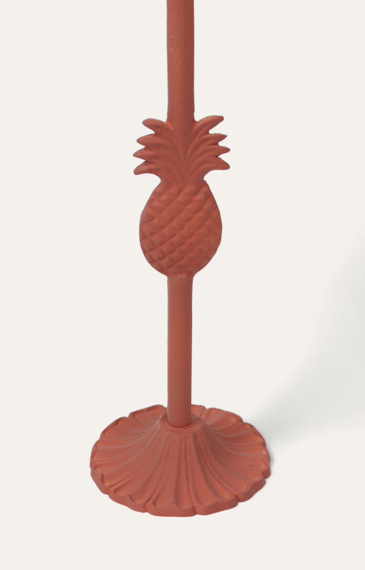 Coral red pineapple candlestand