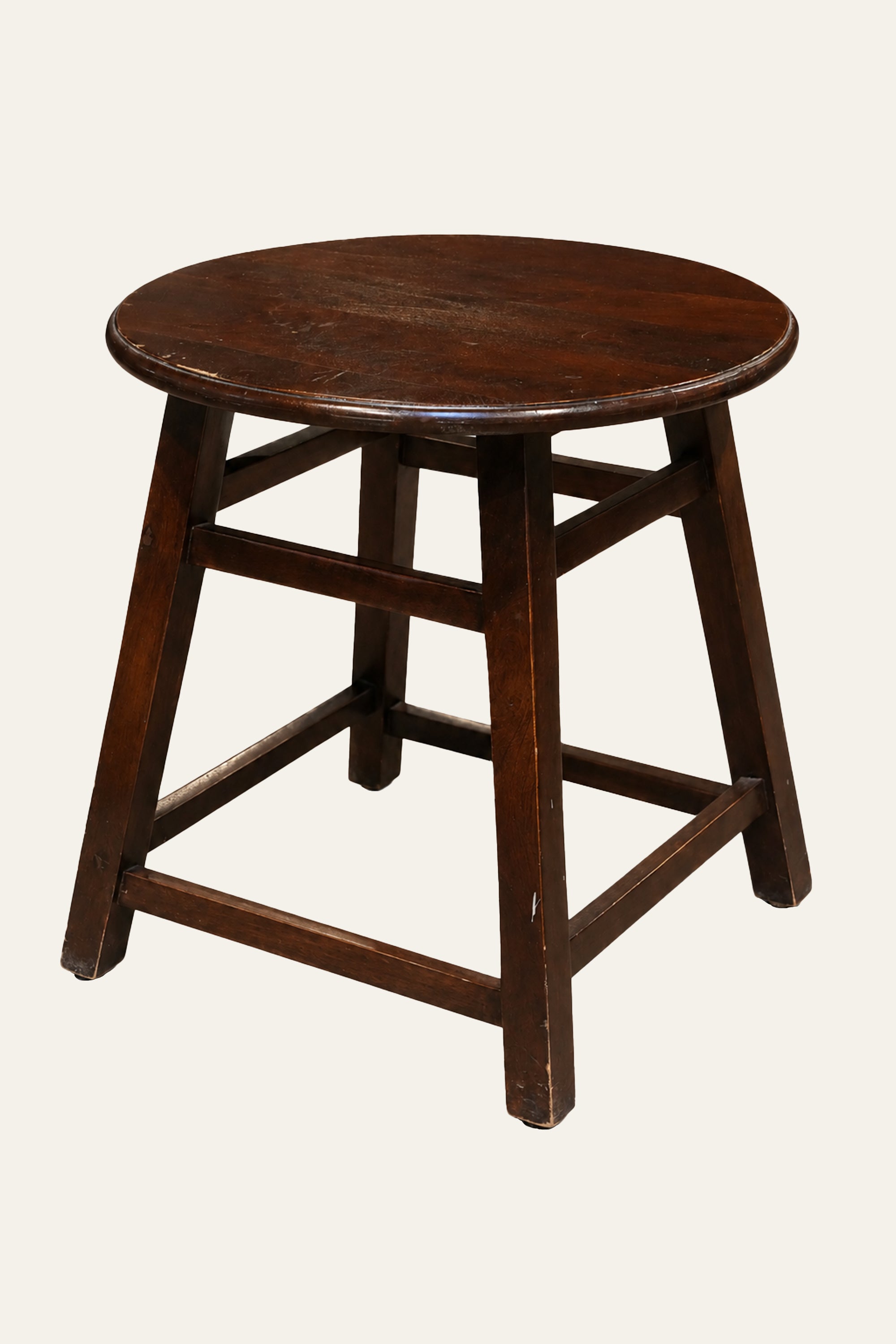 Minimal Round Wooden Stool for Living Room