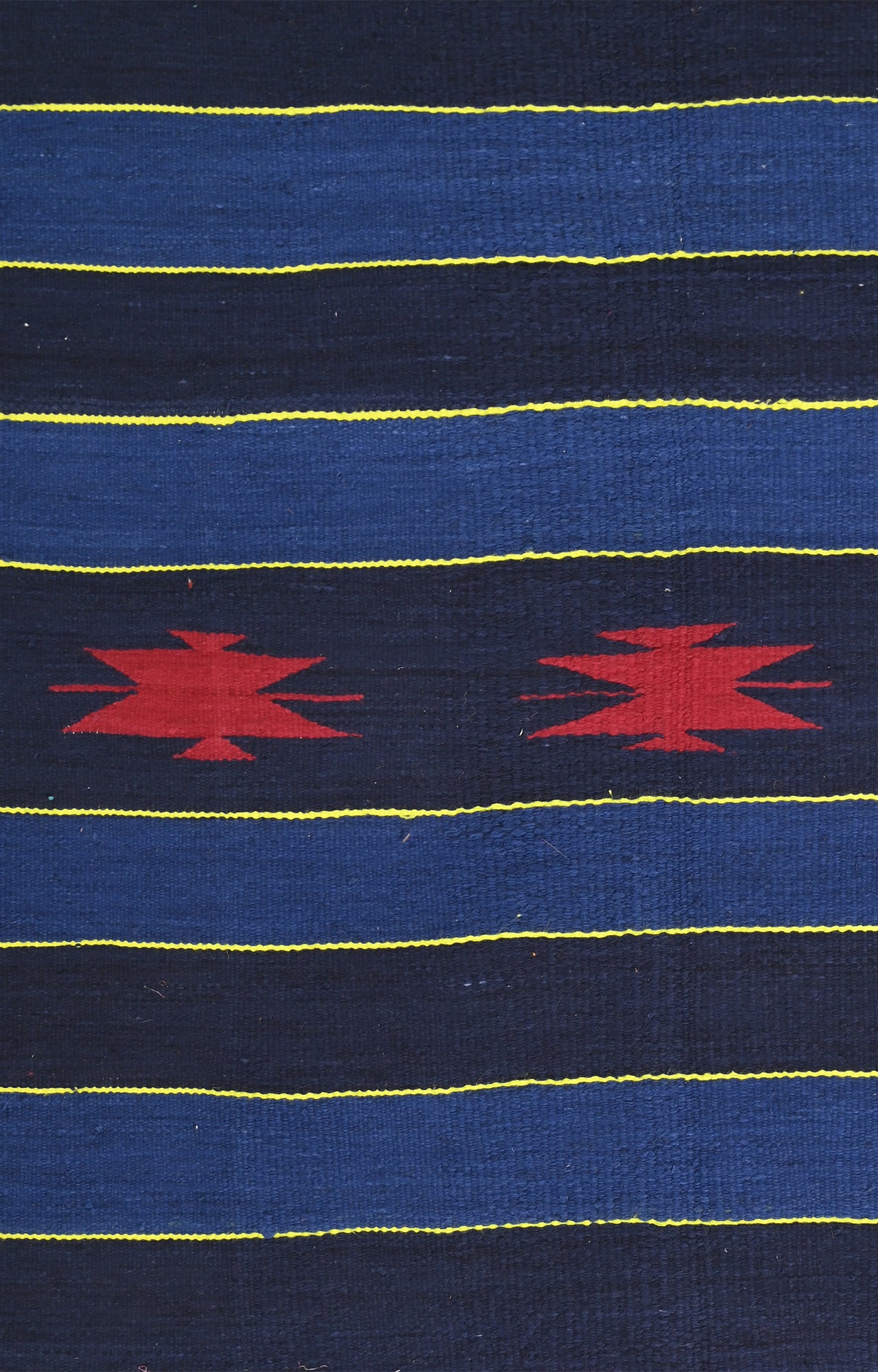 Vibrant Blue Handwoven Cotton Punjabi Durrie