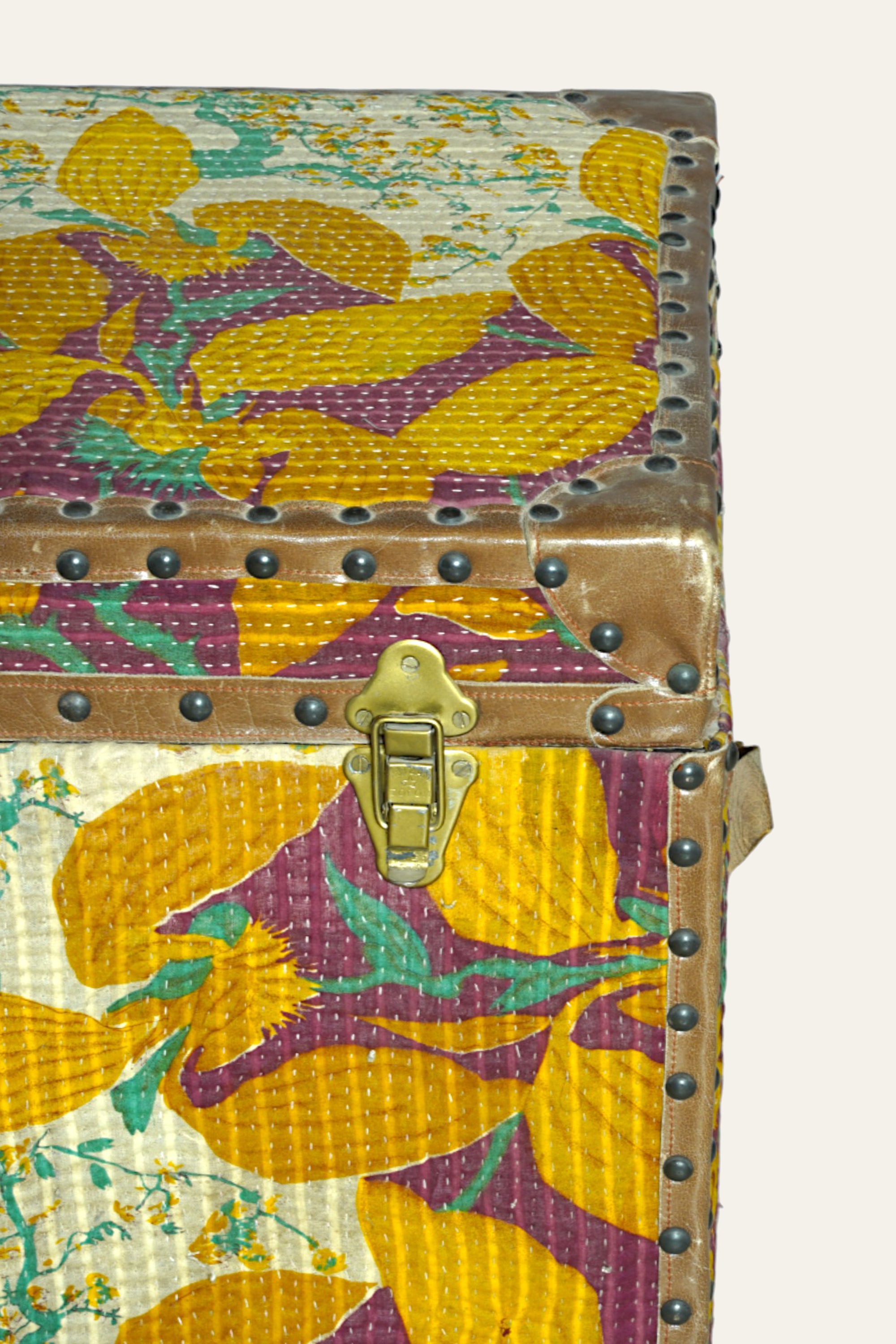 Botanical Ralli Textile Cube Trunk for Kids' Room
