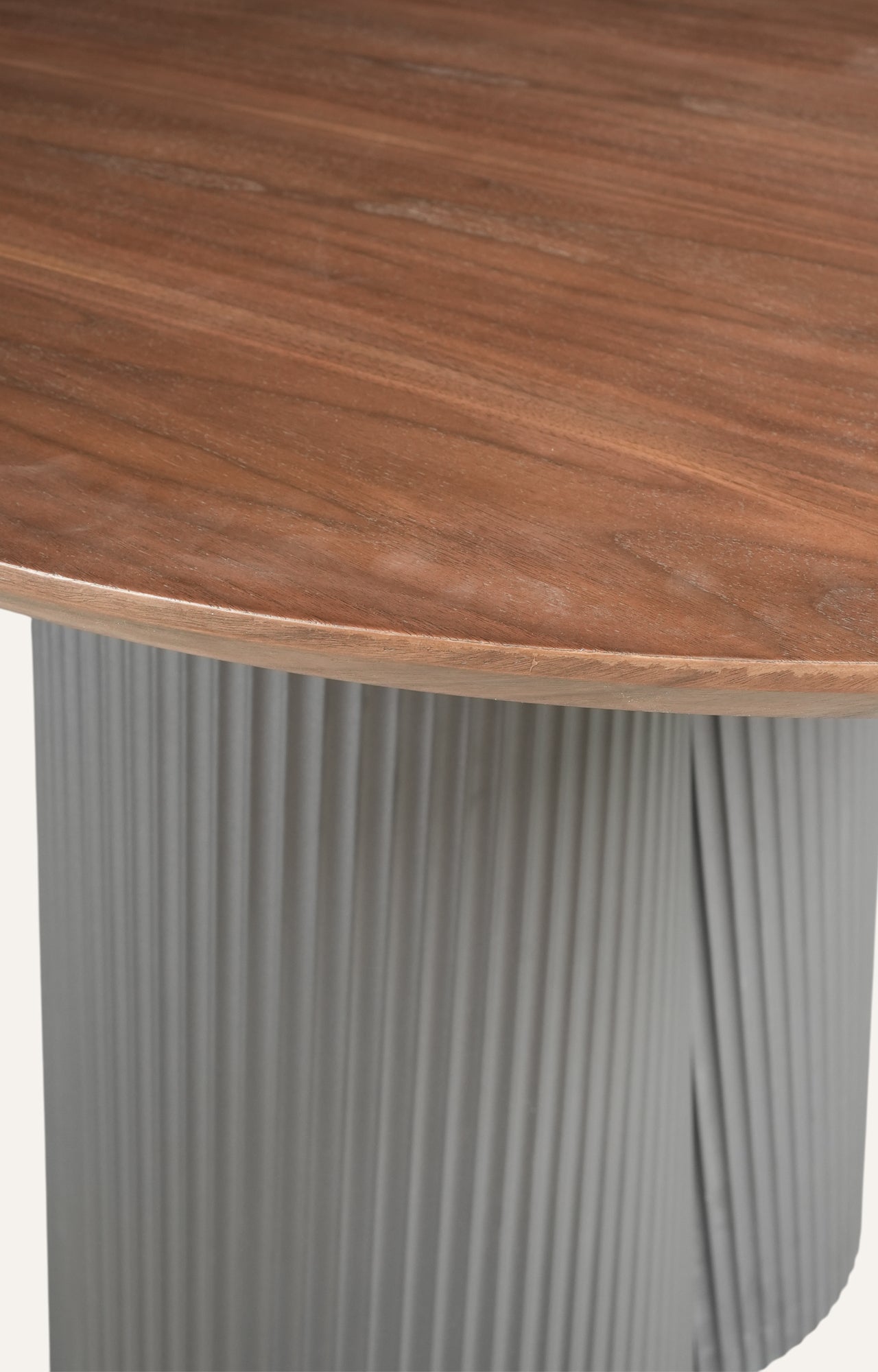 Modern Fluted Double Pedestal Dining Table