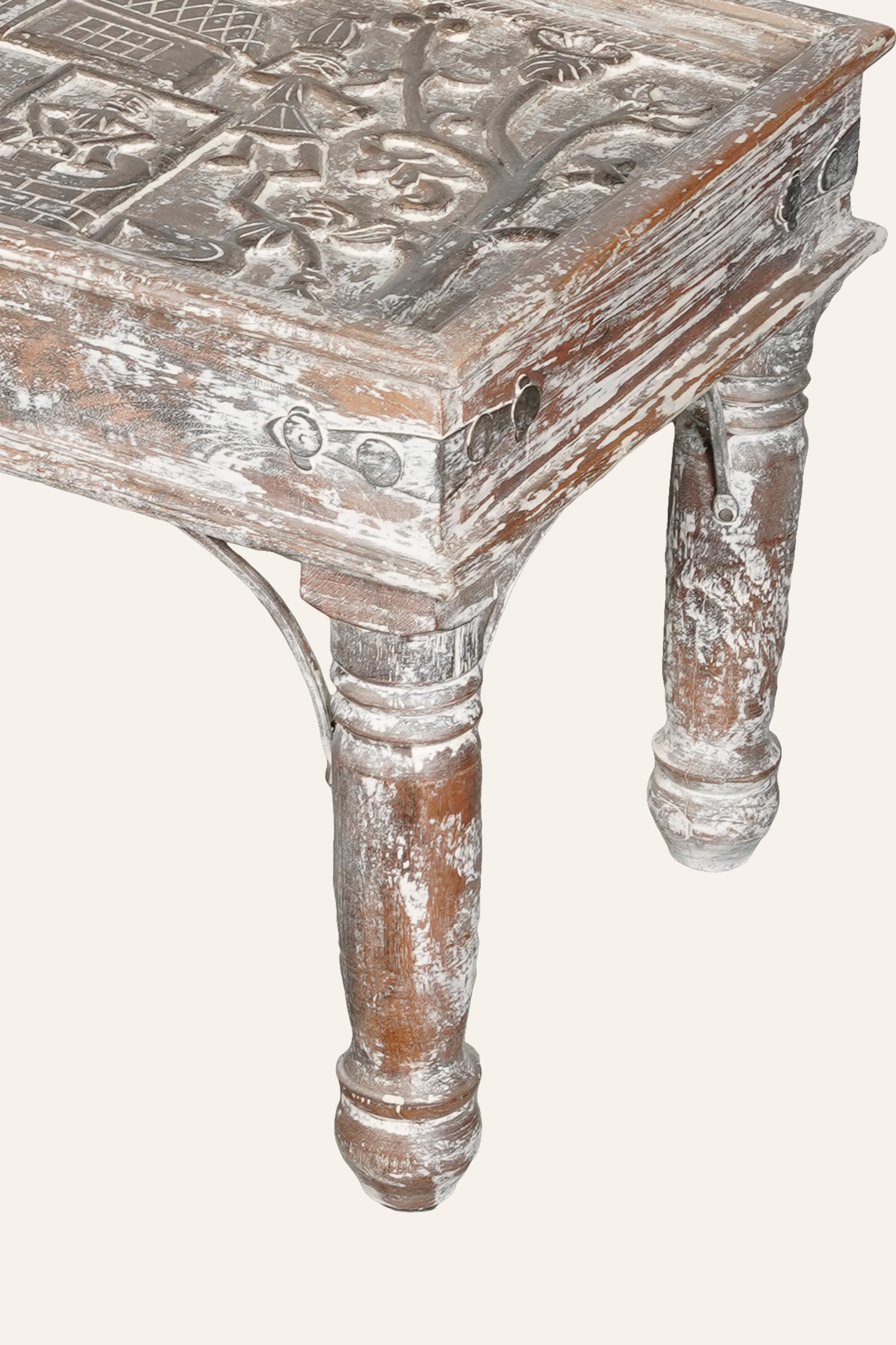 Wooden Carved Indian Style Coffee Table