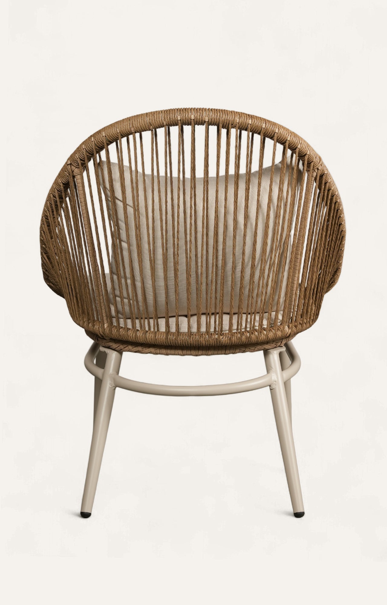Woven Rattan Lounge Chair with Cushions