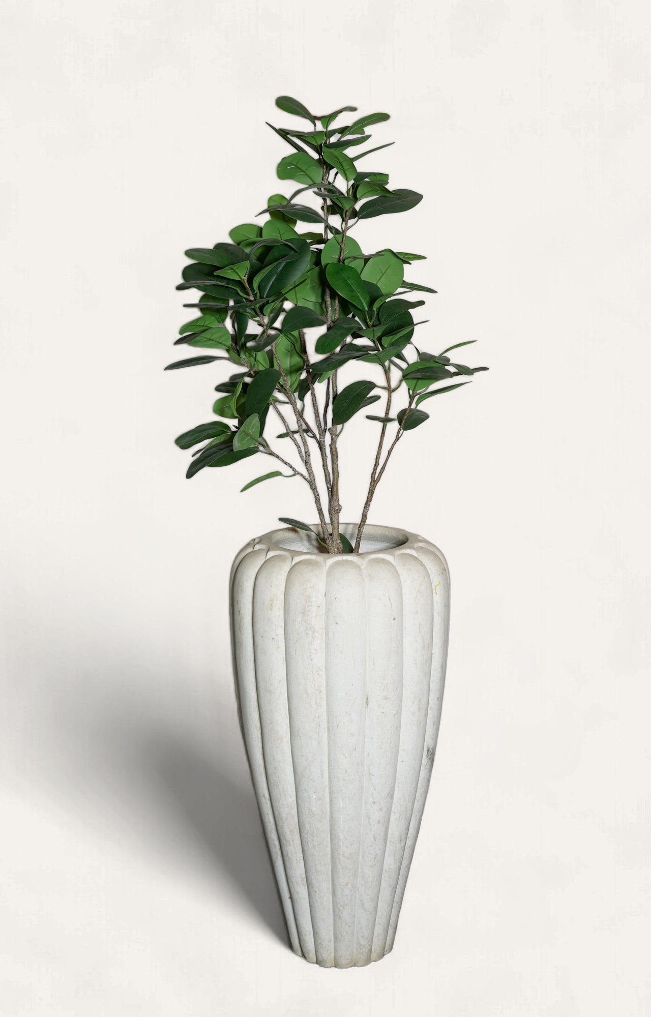 White marble textured planter