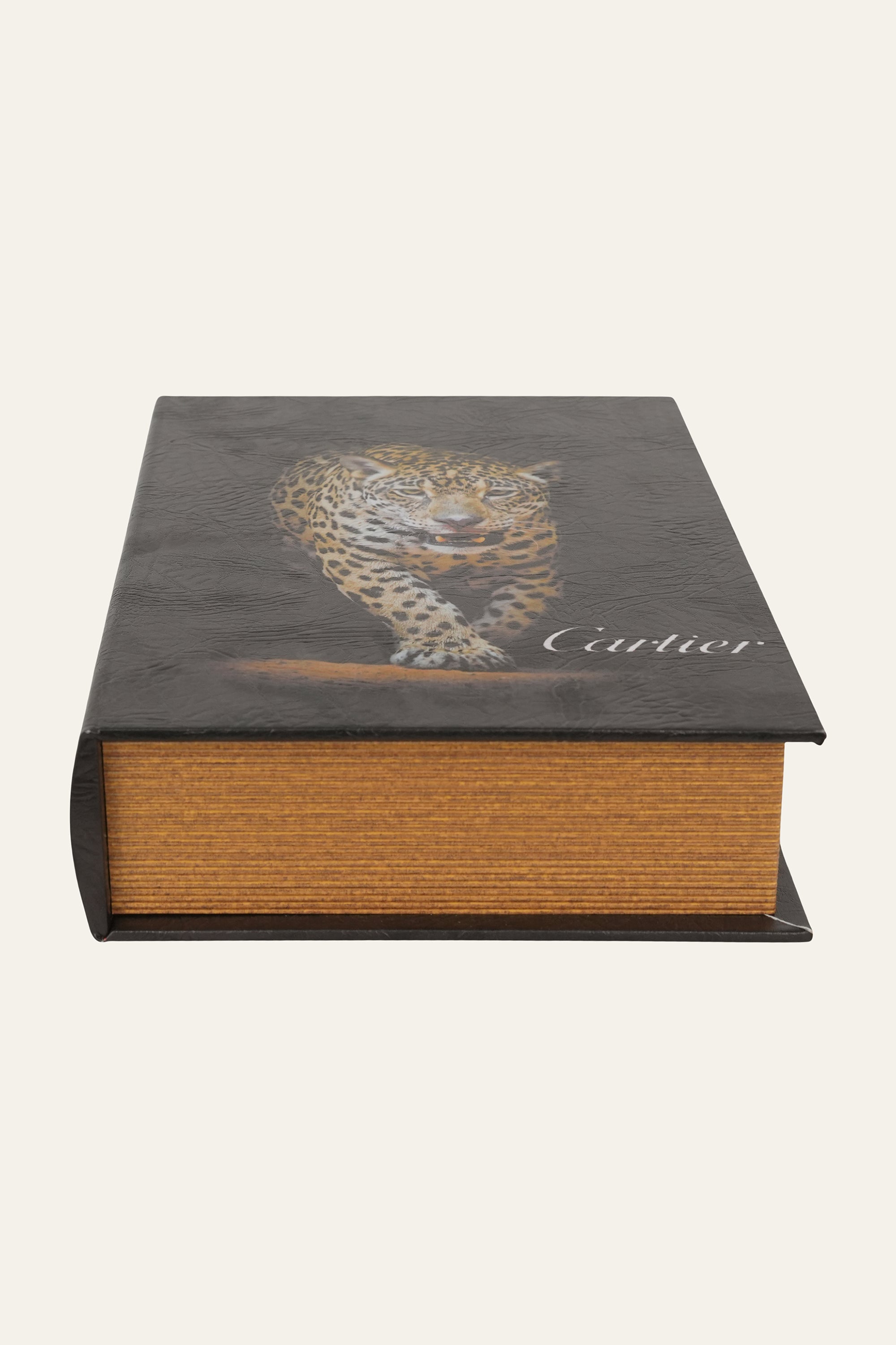Small Cartier-Inspired Luxury Book Storage Box in Black