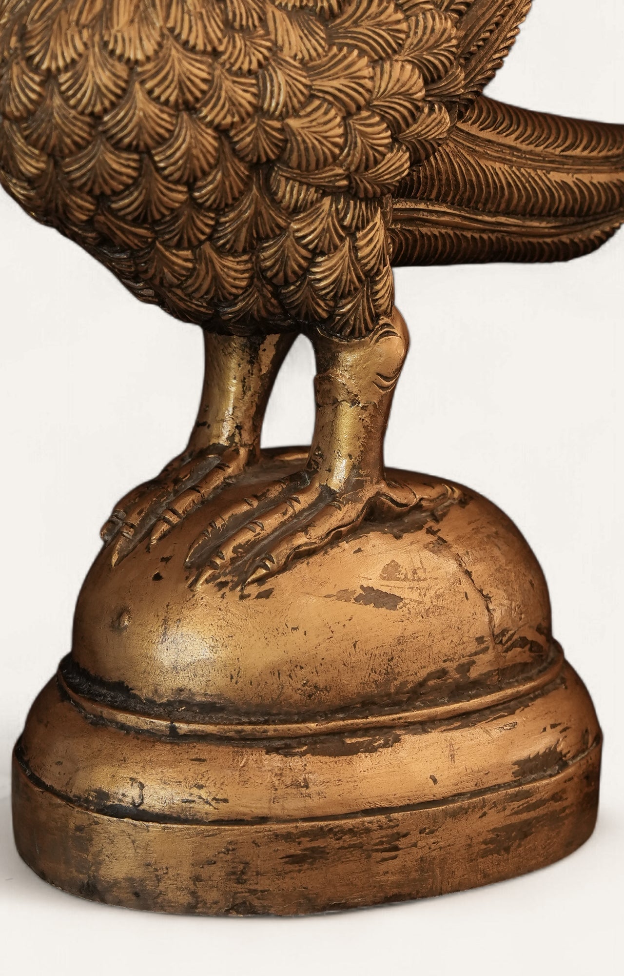 Handcrafted Golden Feather Bird