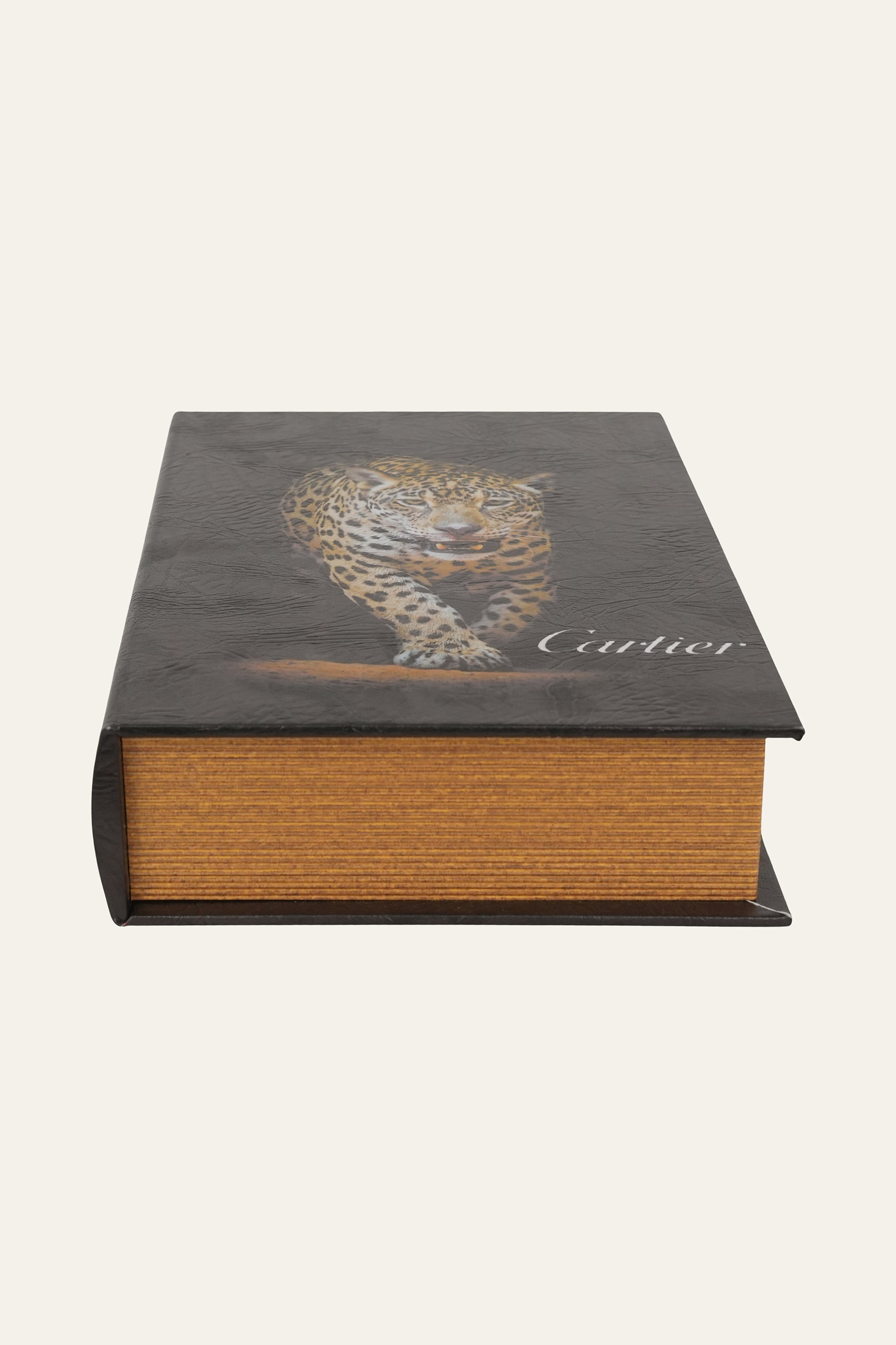 Medium Cartier-Inspired Luxury Book Storage Box in Black