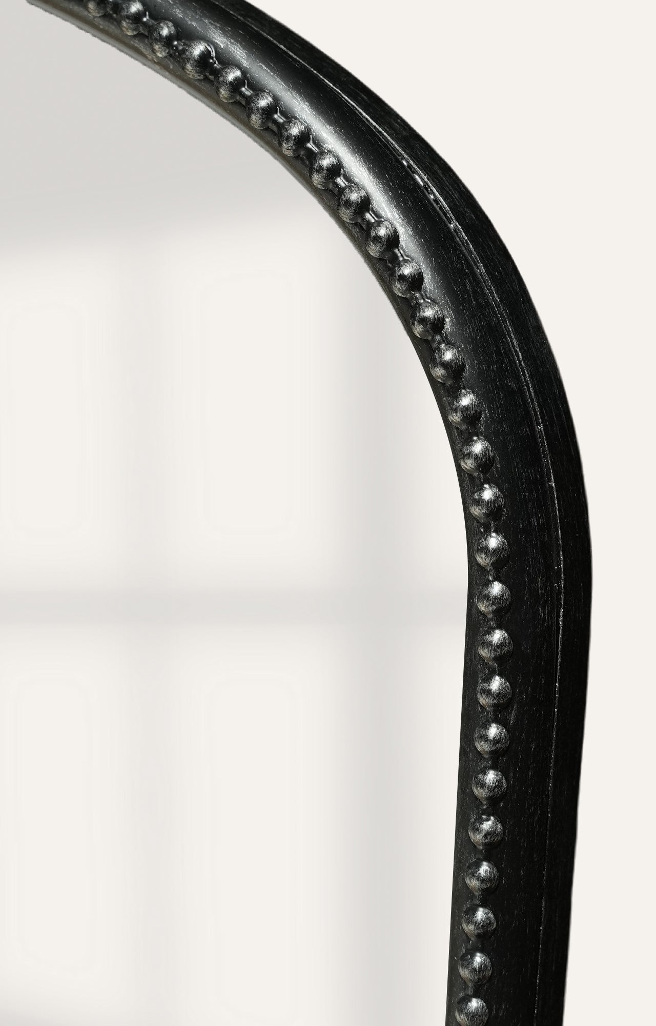 Vintage Black Ornate Arch Mirror