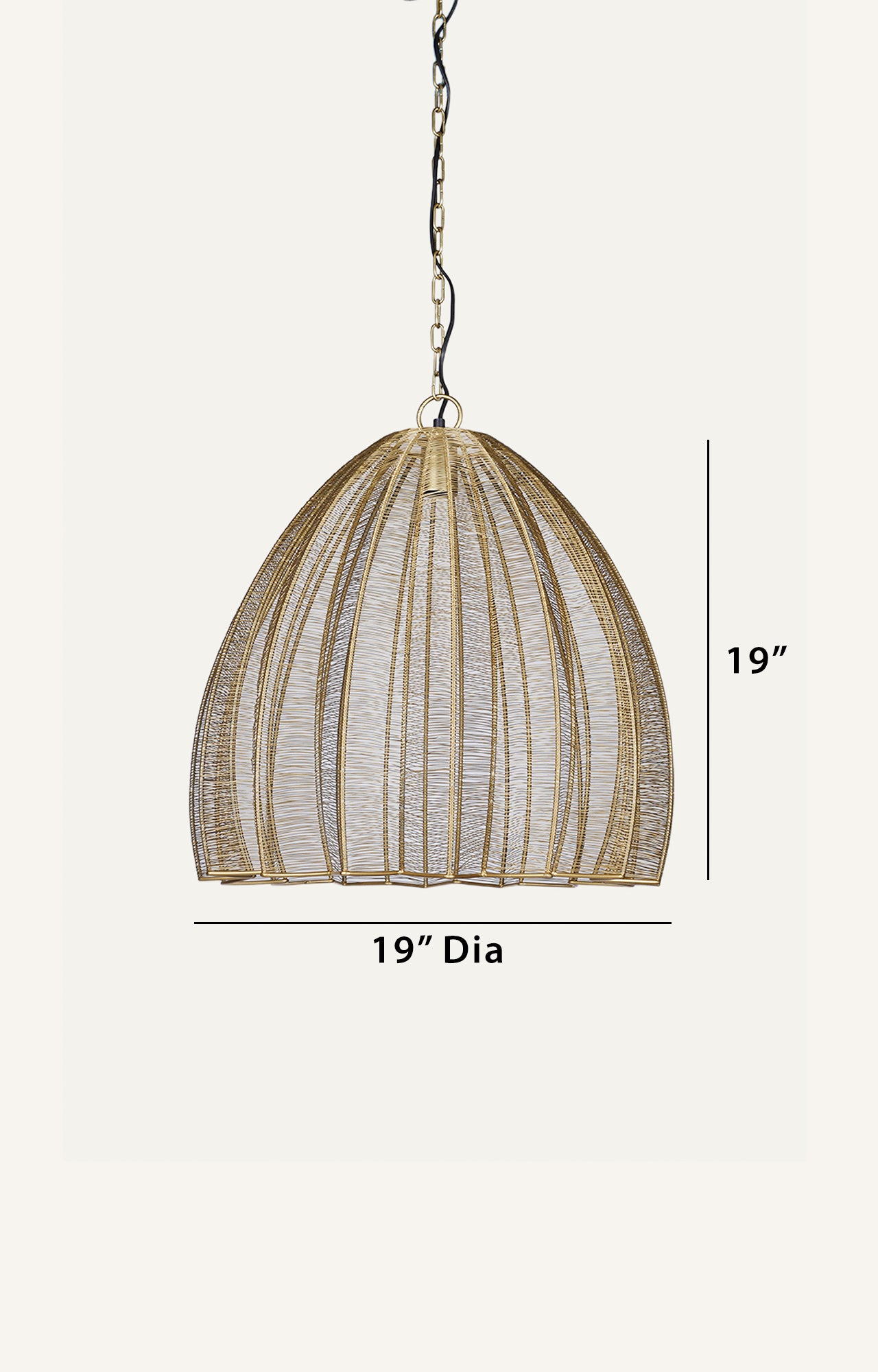 Contemporary Woven Metal Pendant Light