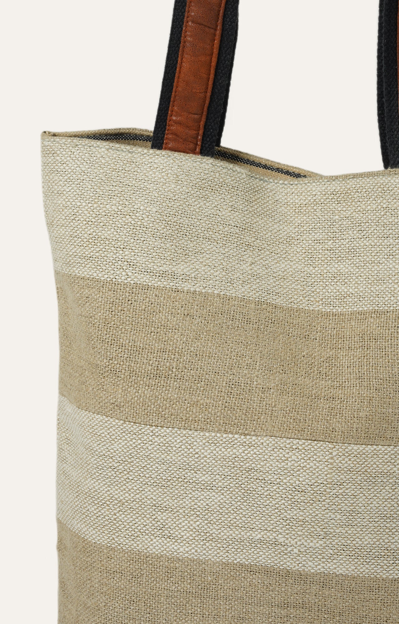 The Striped Beige Tote Bag