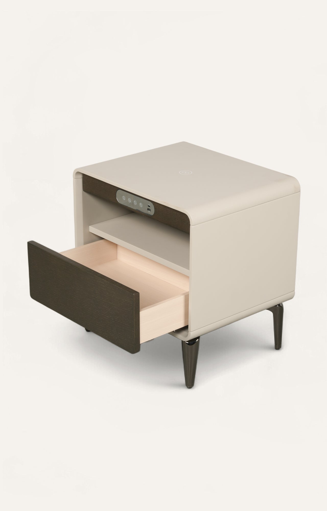 Modern Nightstand with Wireless Charging and USB Port