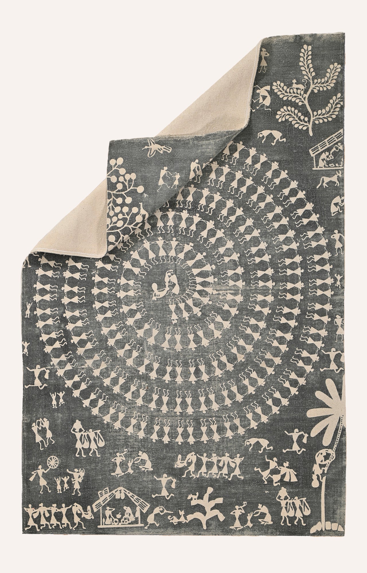 Handwoven Warli Art Printed Rugs