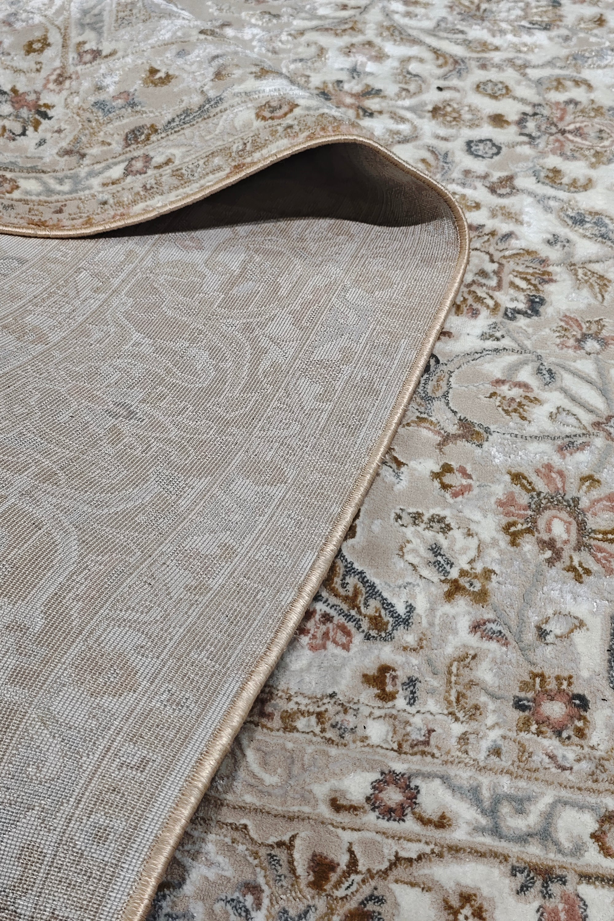 8 x 12 ft Cream Beige Oriental Floral Traditional Area Carpet