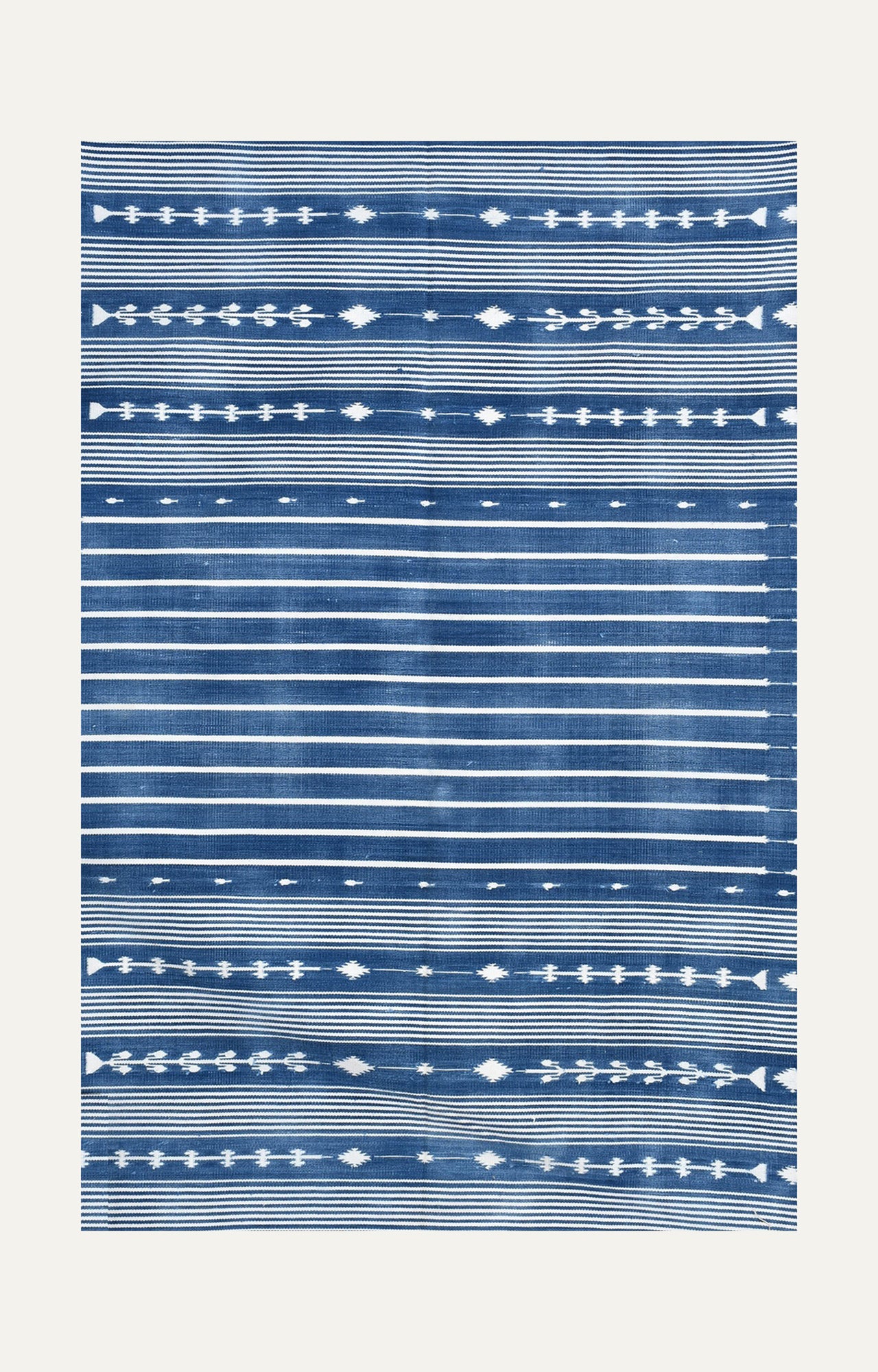 4 x 6 Ft Handwoven Flatweave Striped Pattern Cotton Rug