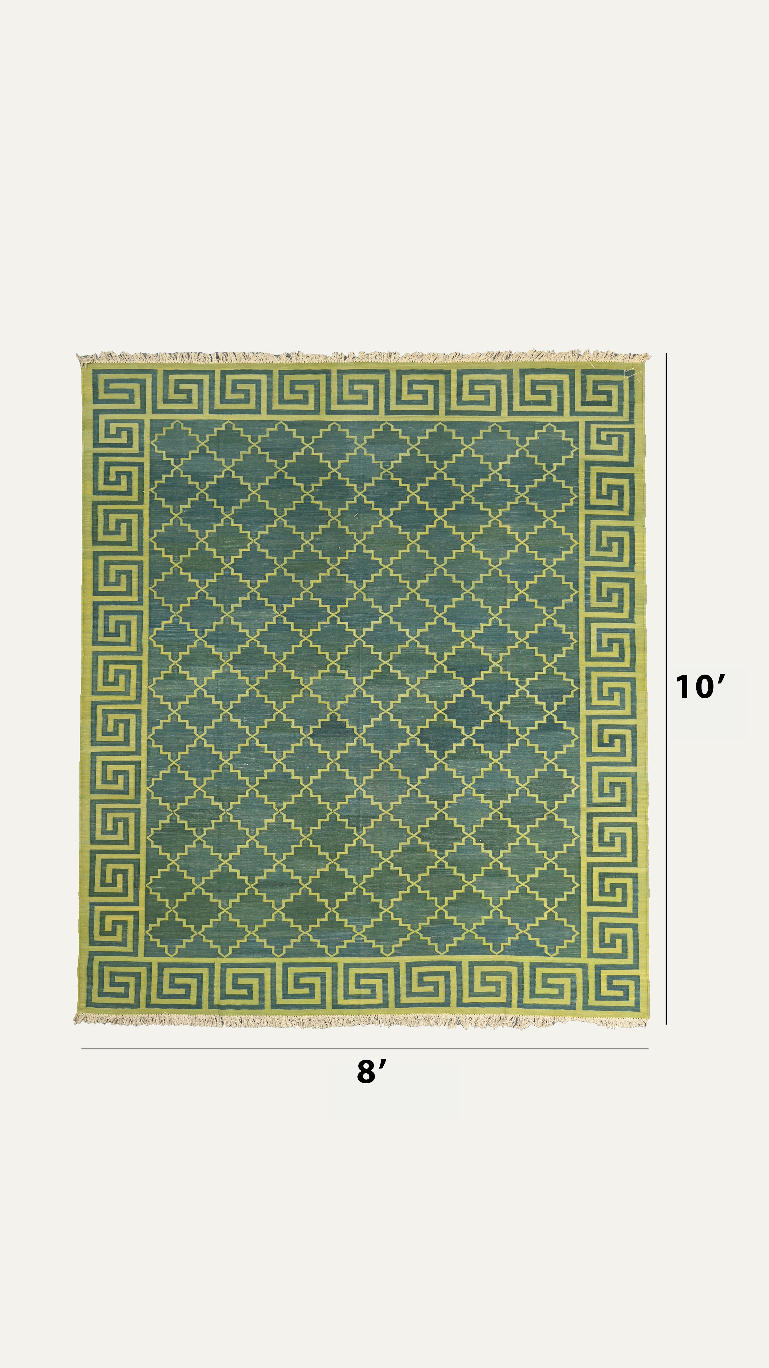 Teal Glow Cotton Rug