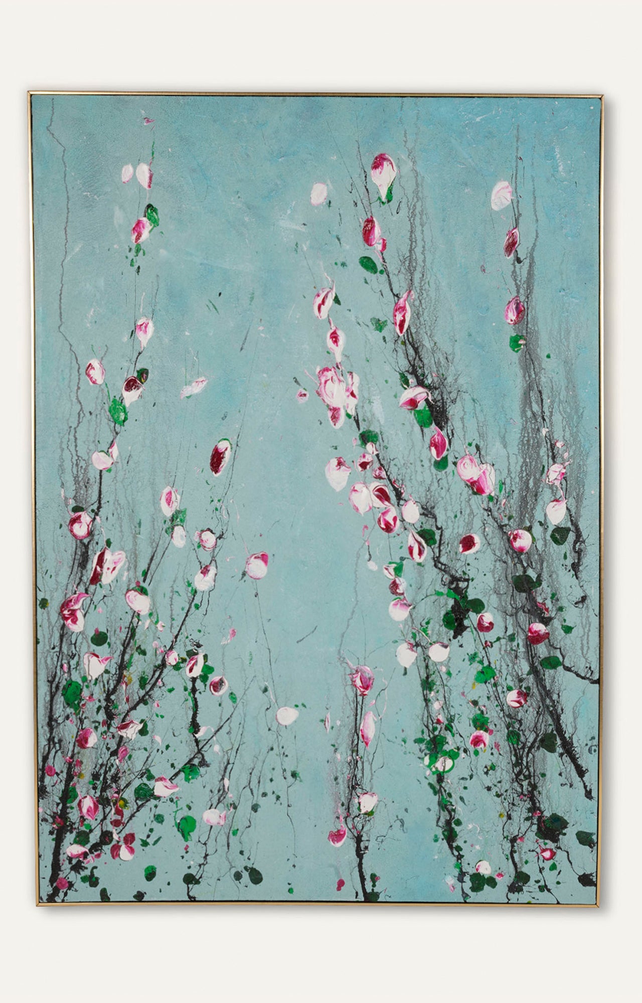 The Grace of Spring - Embossed Oil Painting