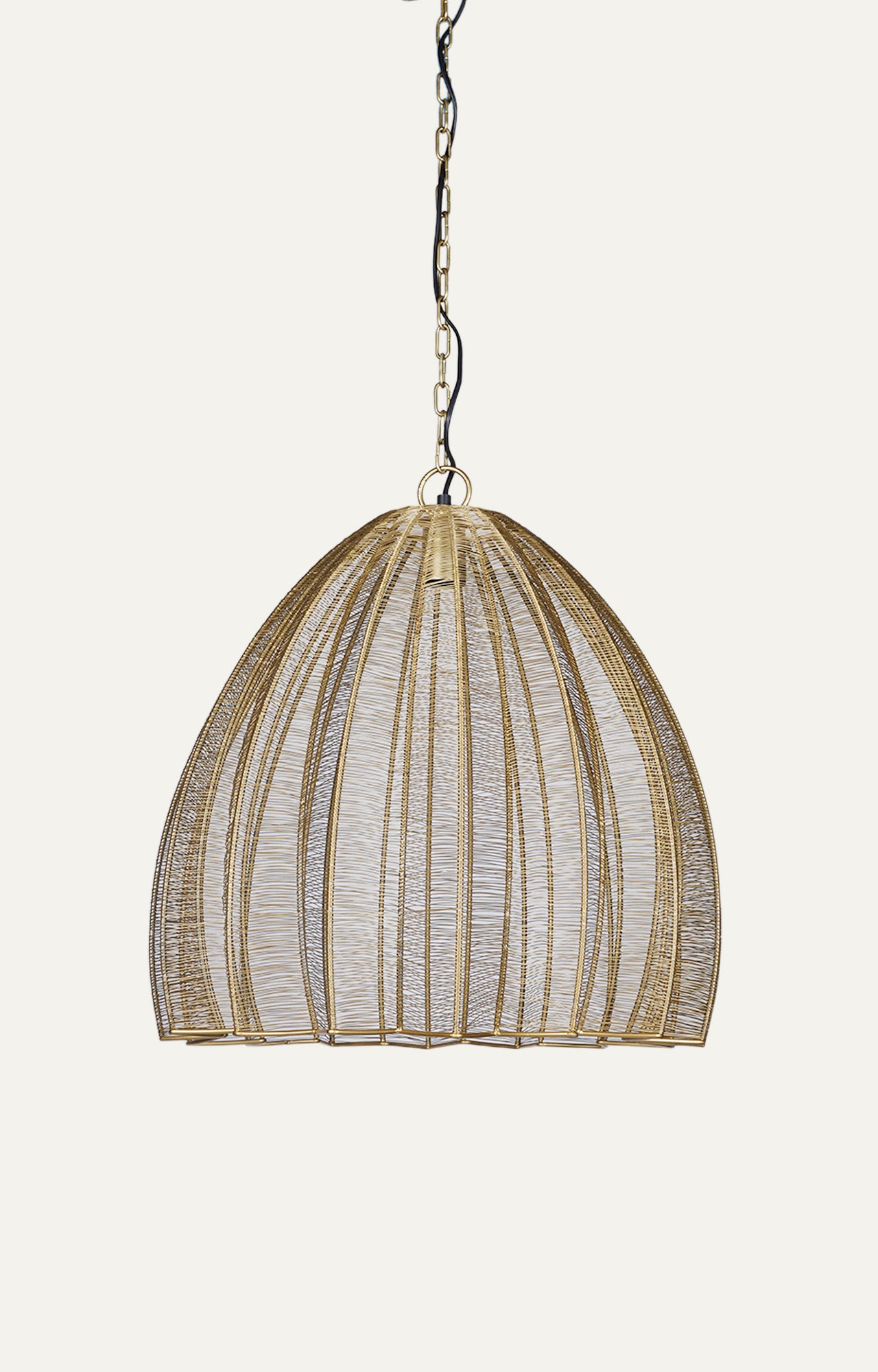 Contemporary Woven Metal Pendant Light