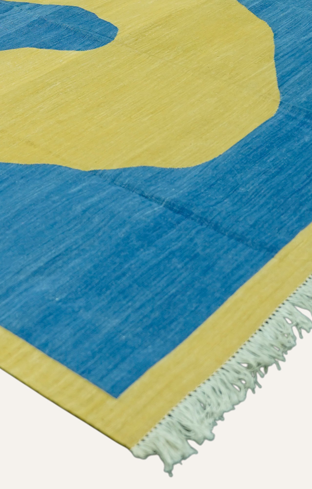 Blue and Mustard Art Rug
